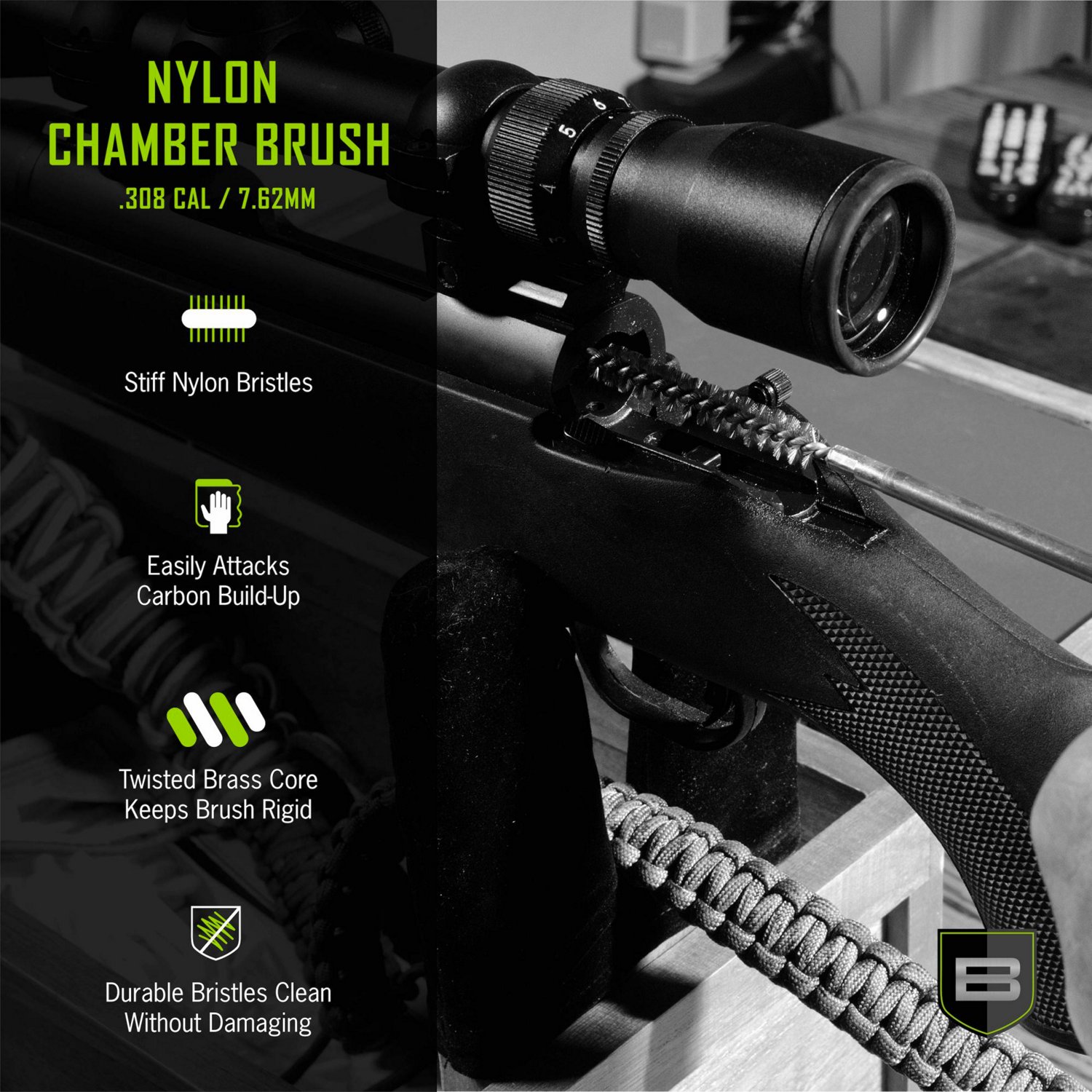 Breakthrough Clean Technologies AR-10 .308 Caliber and 7.62mm Nylon Chamber Brush                                                - view number 4