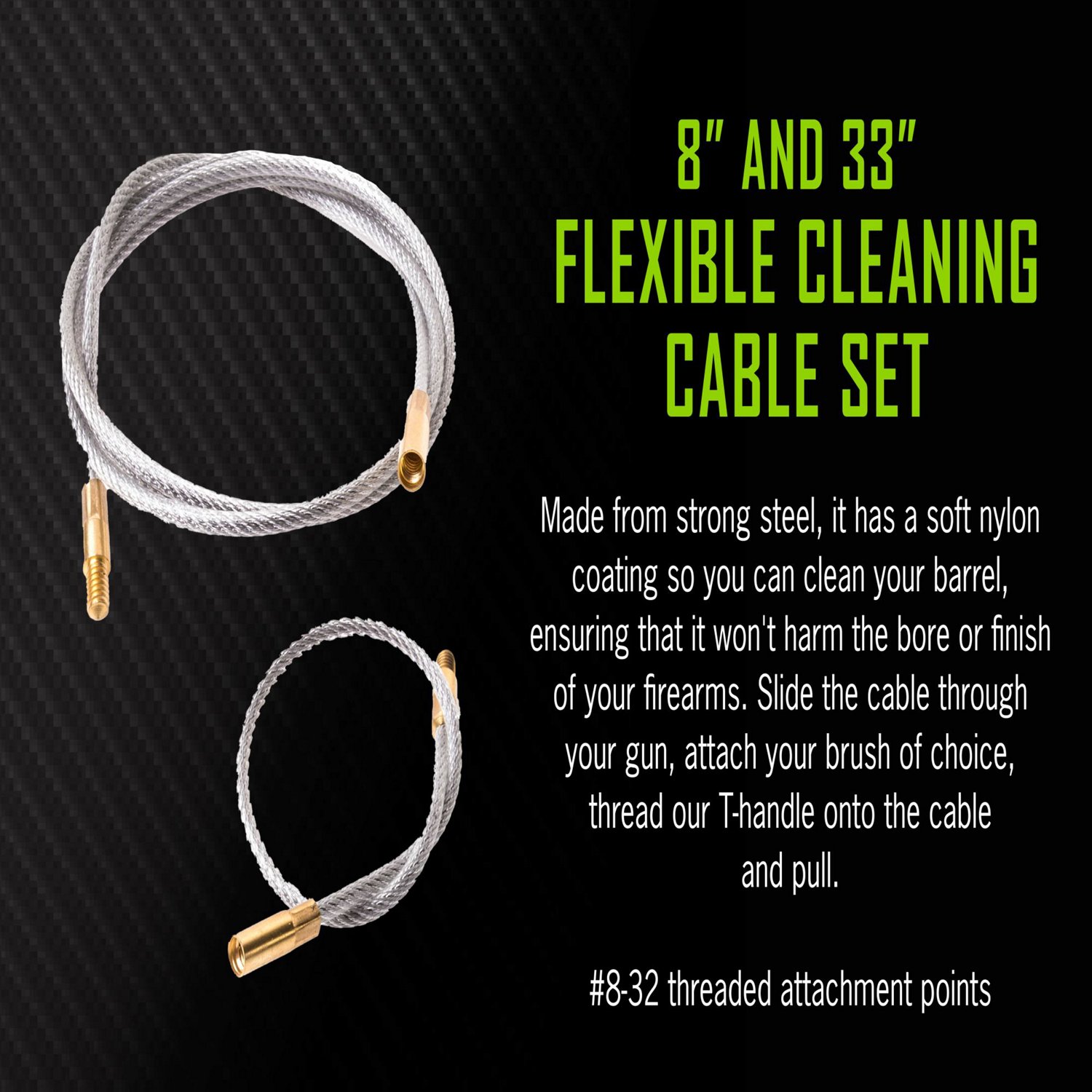Breakthrough Clean Technologies 8 in and 33 in L Nylon Coated Steel Cable Set                                                    - view number 8