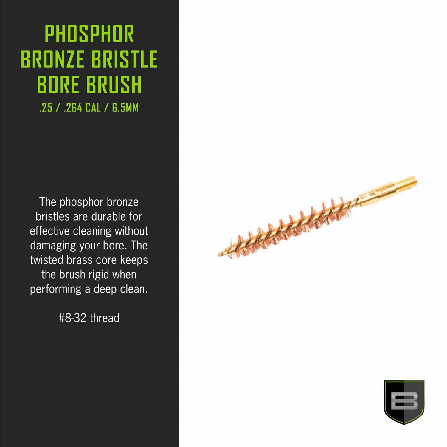 Breakthrough Clean Technologies .25/.264 Caliber and 6.5mm Phosphorus Bronze Bristle Bore Brush                                  - view number 3