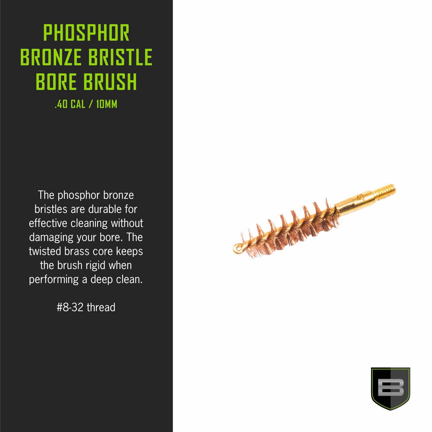 Breakthrough Clean Technologies .40 Caliber and 10mm Phosphorus Bronze Bristle Bore Brush                                        - view number 3
