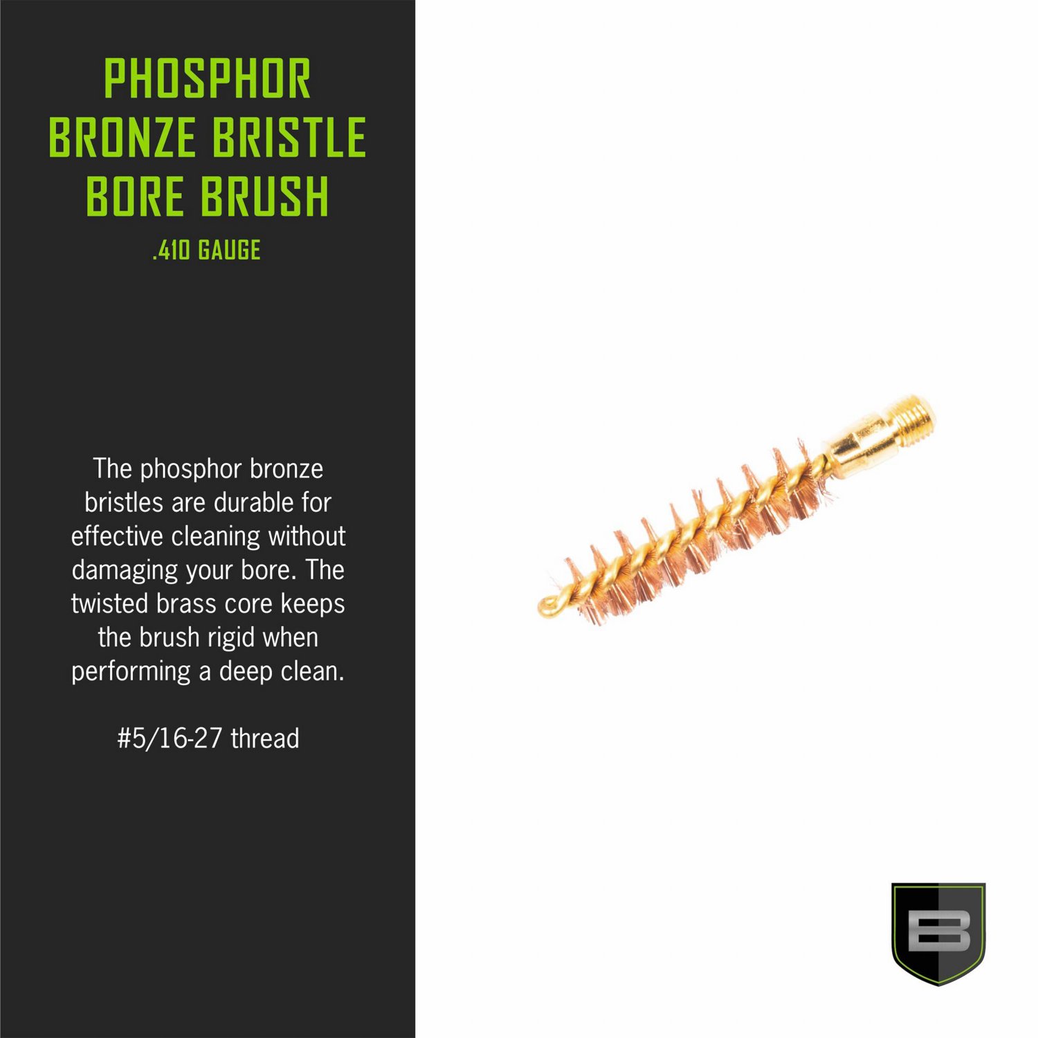 Breakthrough Clean Technologies .410 Bore Phosphorus Bronze Bristle Bore Brush                                                   - view number 3