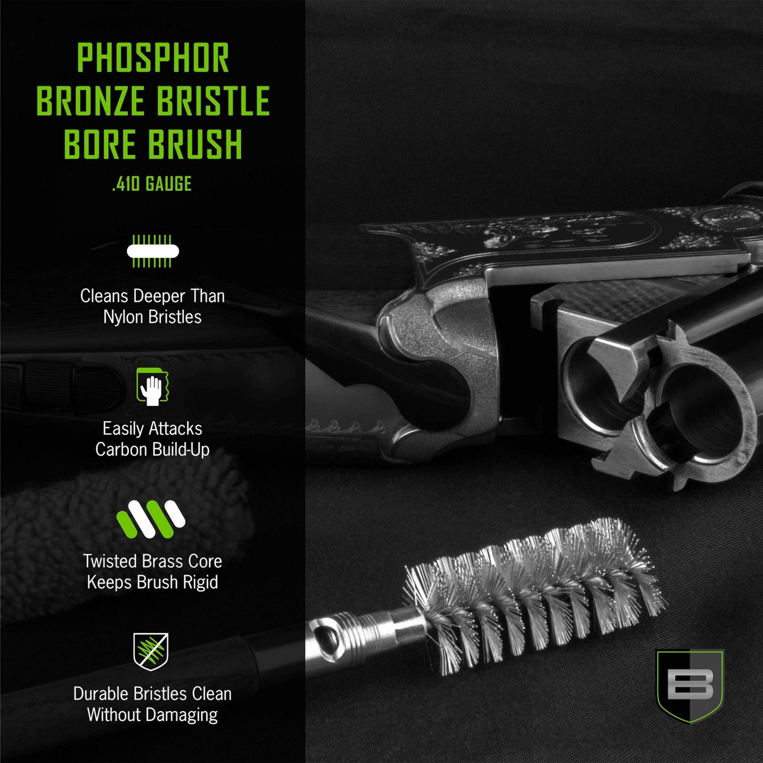 Breakthrough Clean Technologies .410 Bore Phosphorus Bronze Bristle Bore Brush                                                   - view number 4