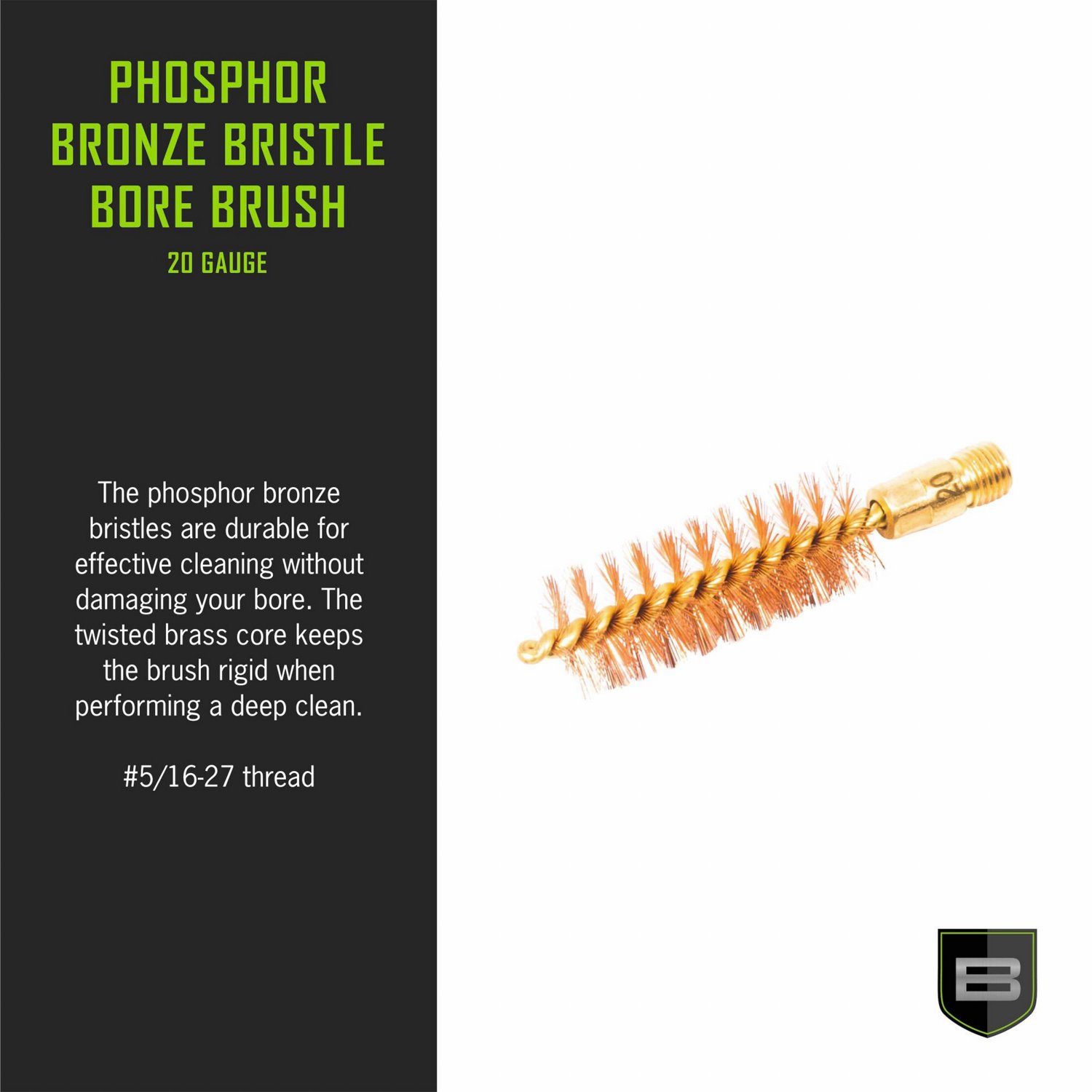 Breakthrough Clean Technologies 20 Gauge Phosphorus Bronze Bristle Bore Brush - view number 3