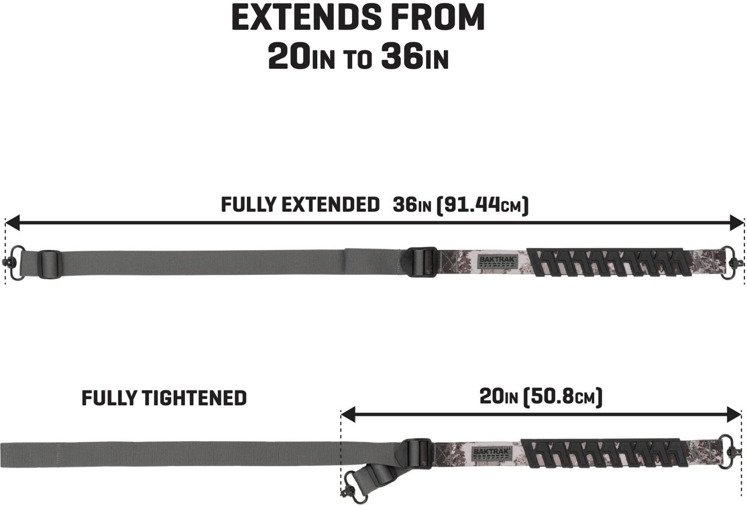 Allen Company Veil Tac Gray Trak Traction Web Rifle Sling with Quick Detach Swivels - view number 2