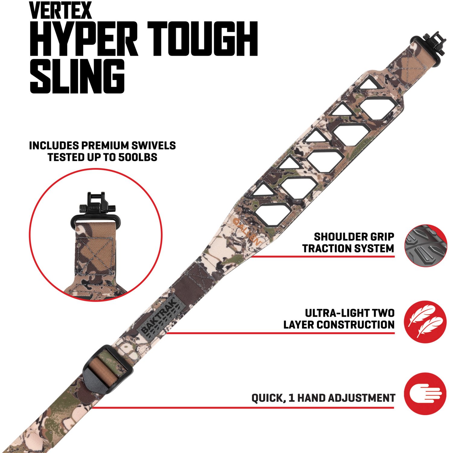 Allen Company Vertex Hyper Tough Veil Terrain Sling with Swivels - view number 3