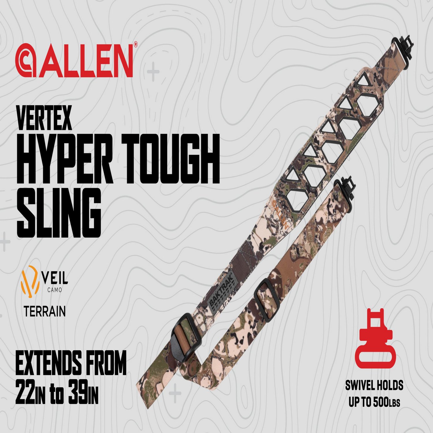 Allen Company Vertex Hyper Tough Veil Terrain Sling with Swivels - view number 7