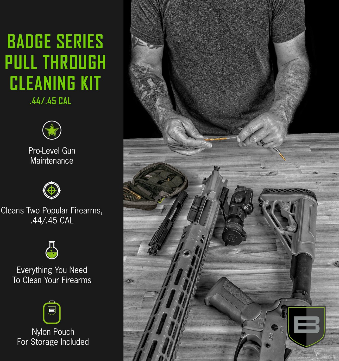 Breakthrough Clean Technologies Badge Series Pull-Through Cleaning Kit with Molle Pouch                                          - view number 4