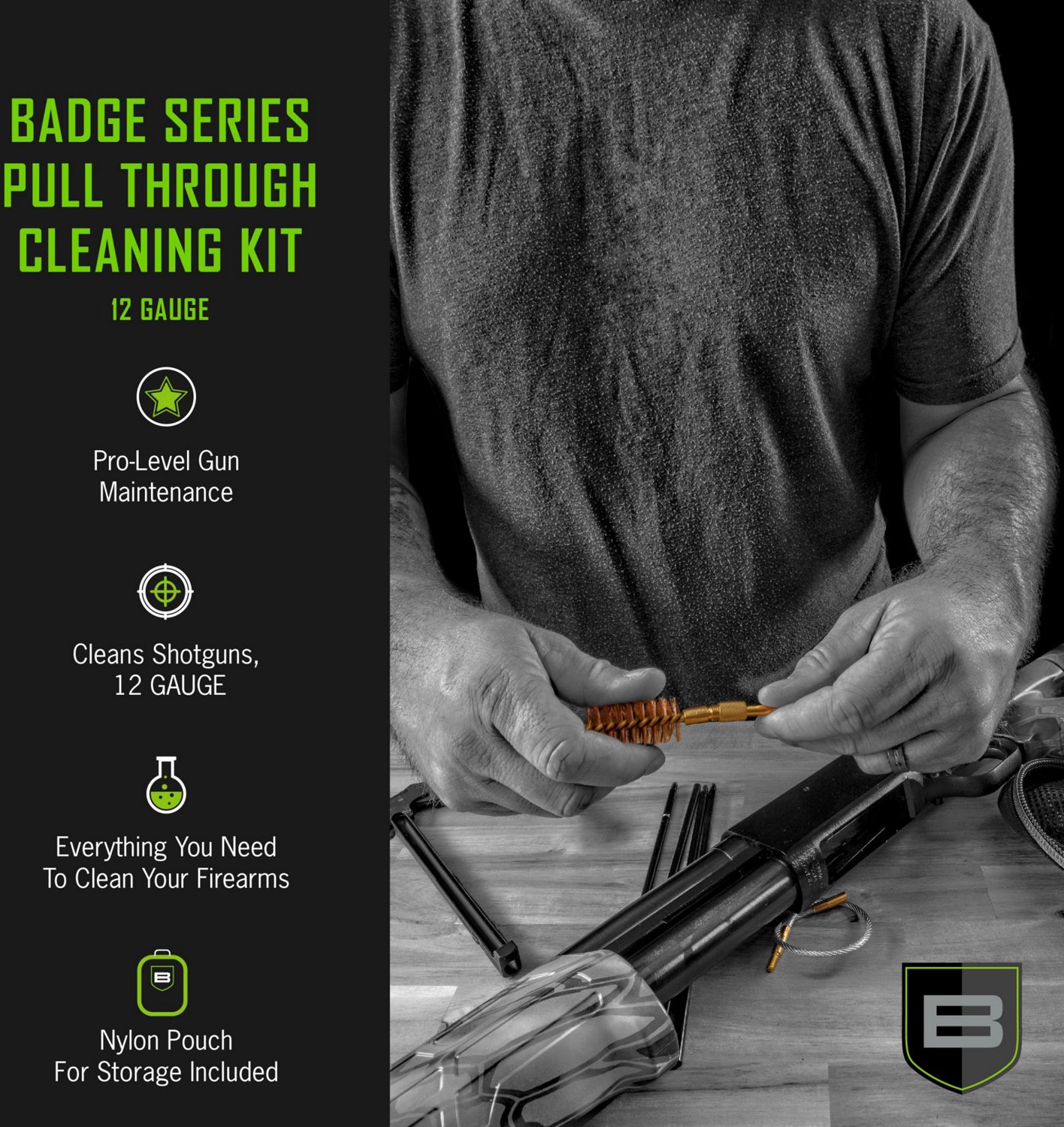 Breakthrough Clean Technologies Badge Series Pull-Through Cleaning Kit with Molle Pouch                                          - view number 4
