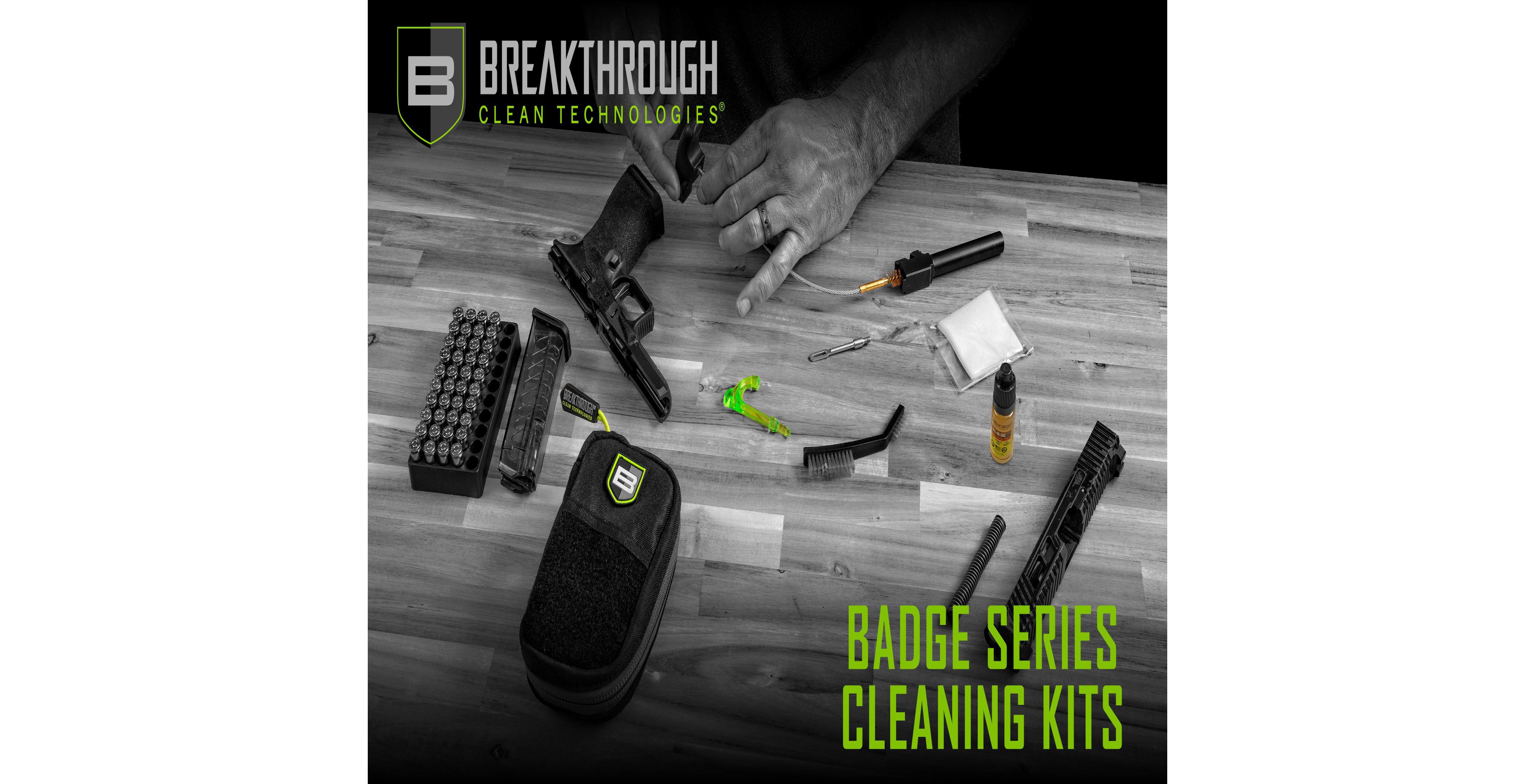 Breakthrough Clean Technologies Badge Series Pull-Through Cleaning Kit with Molle Pouch