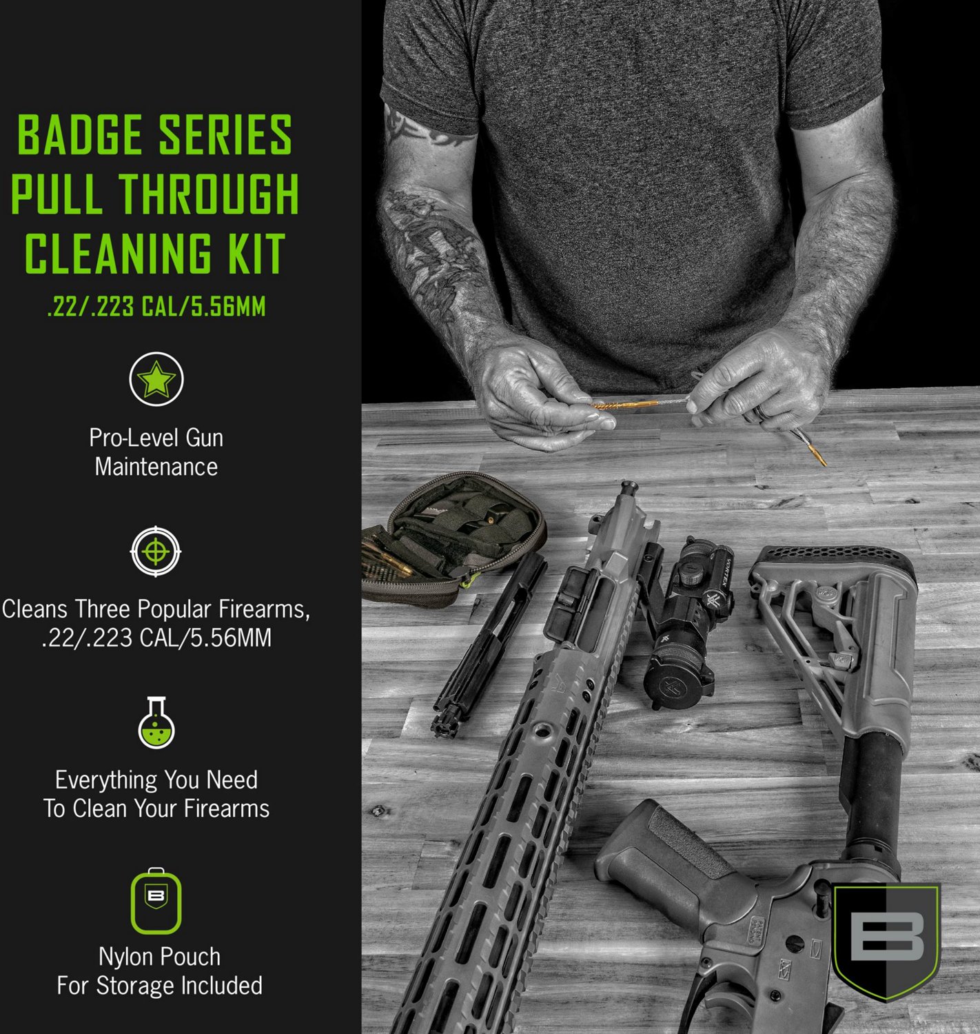 Breakthrough Clean Technologies Badge Series Pull-Through Cleaning Kit with Molle Pouch                                          - view number 4