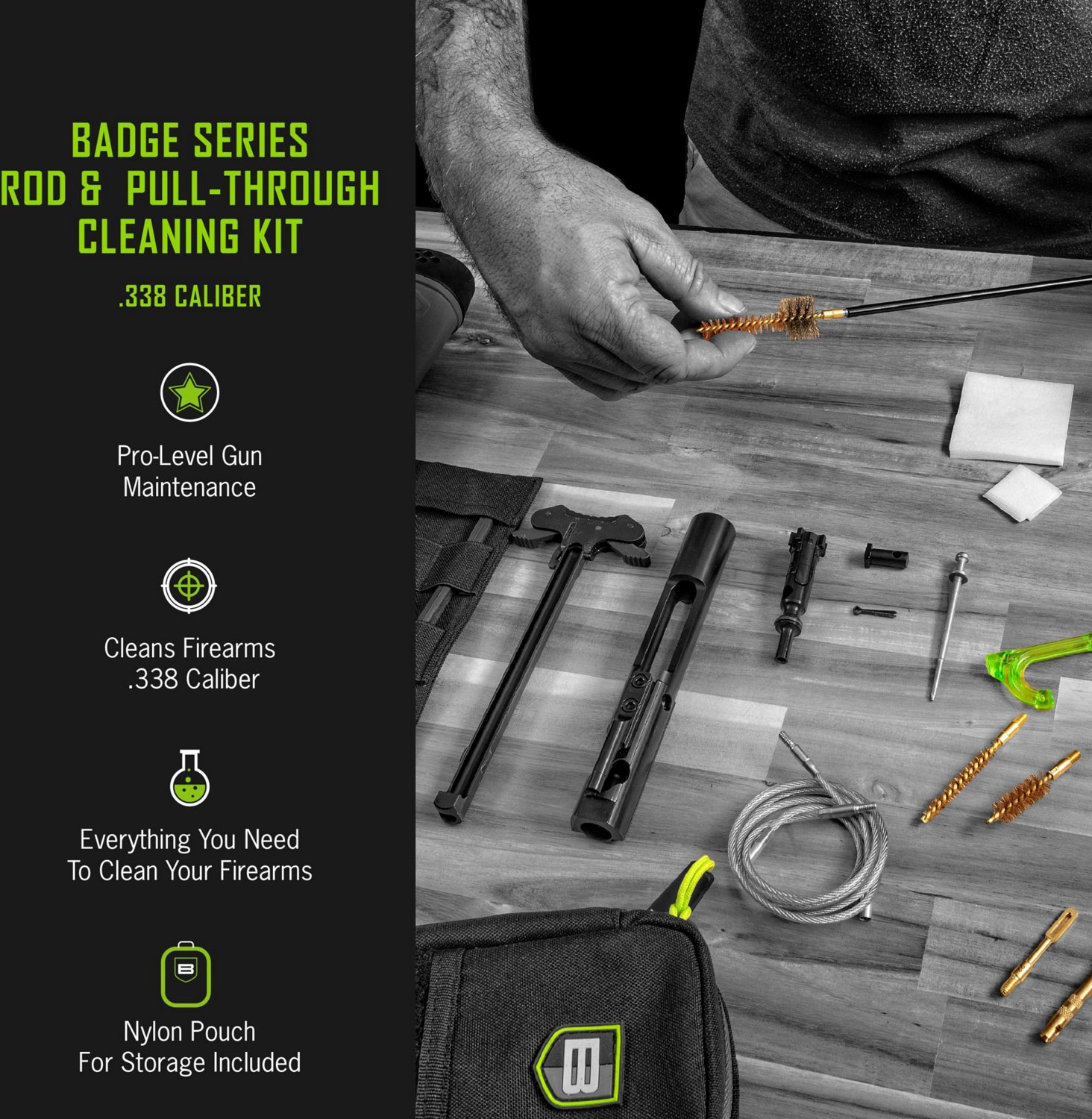 Breakthrough Clean Technologies Badge Series Rod and Pull-Through Cleaning Kit with Molle Pouch - view number 4