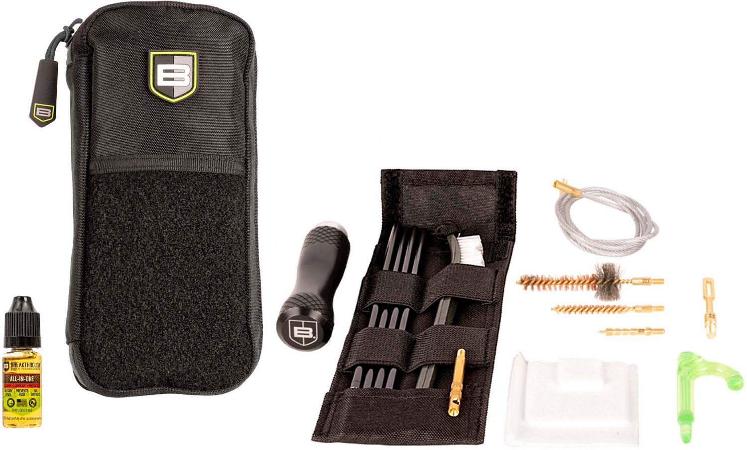 Breakthrough Clean Technologies Badge Series Rod and Pull-Through Cleaning Kit with Molle Pouch