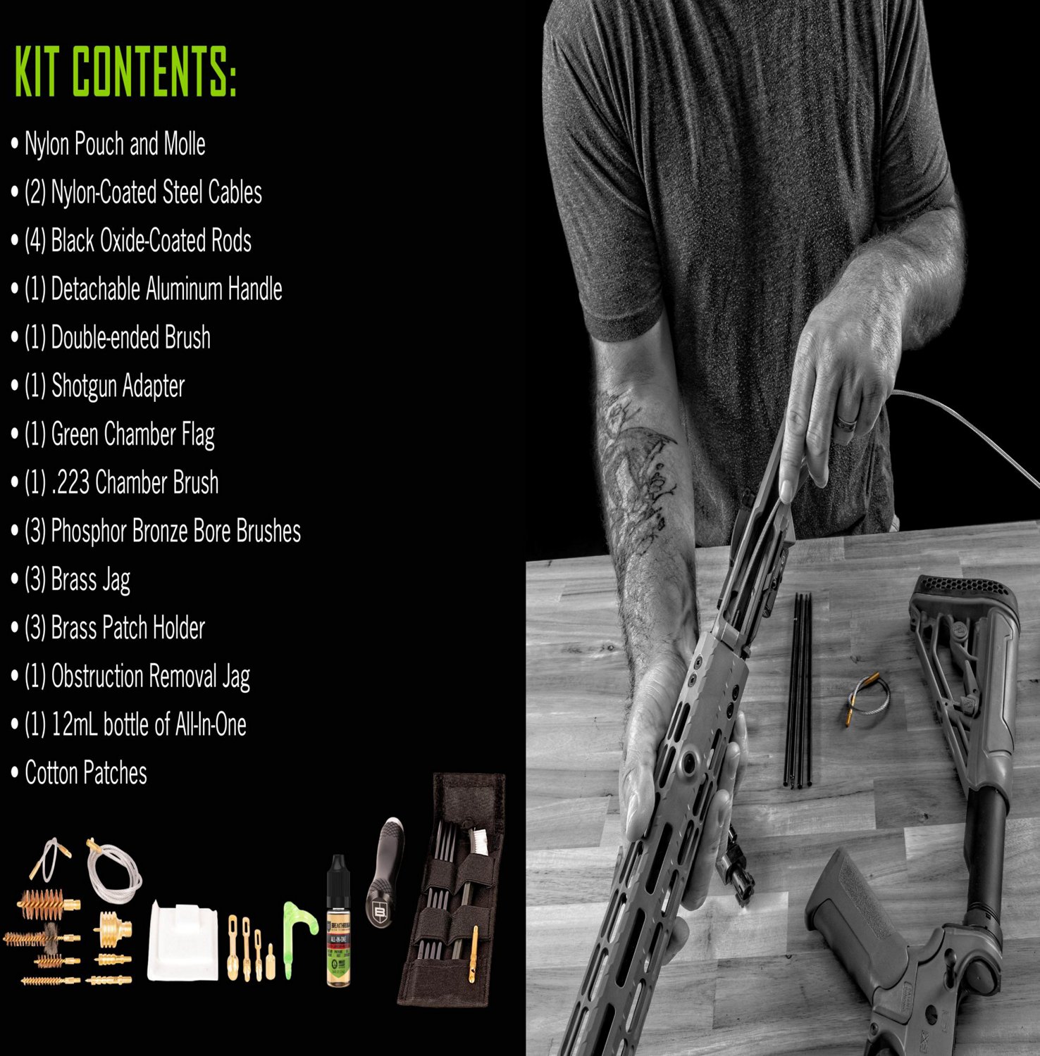 Breakthrough Clean Technologies Badge Series Rod and Pull-Through Cleaning Kit