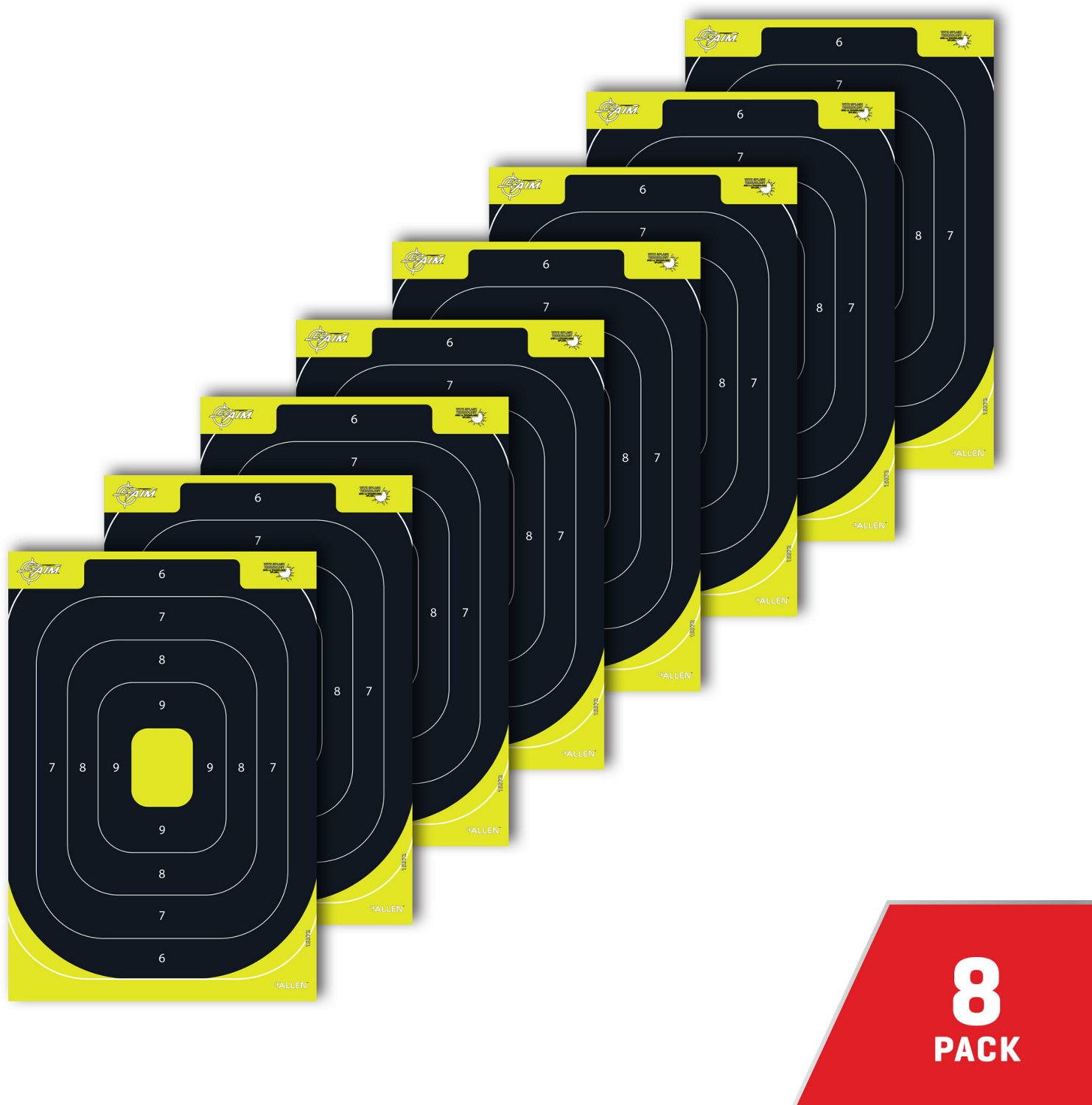 Allen Company EZ Aim Splash 12.5 in W x 18.25 in H Reactive Paper Shooting Targets 8-Pack - view number 8