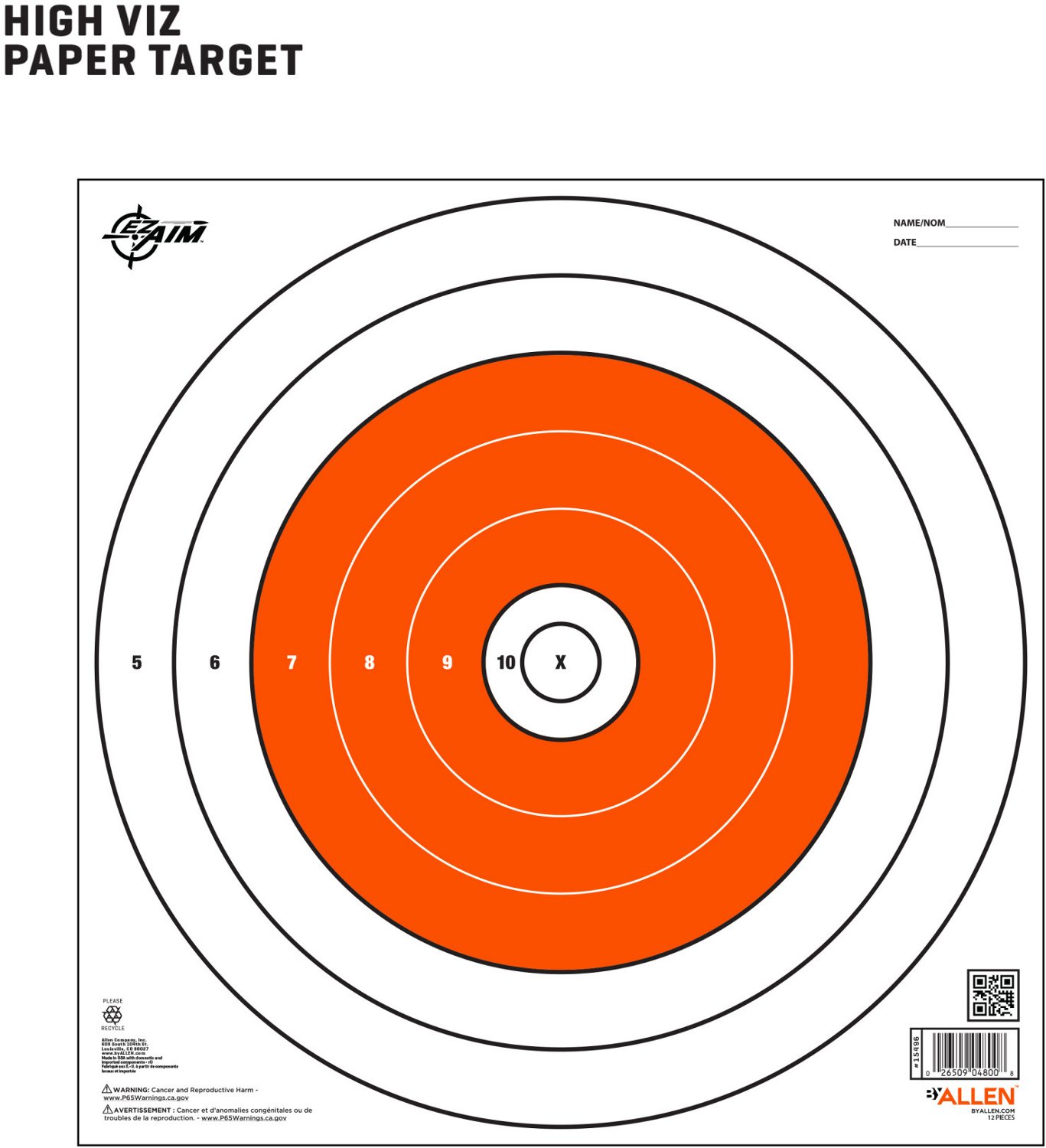 Allen Company EZ Aim 12 in Square Paper Shooting Targets 12-Pack                                                                 - view number 6