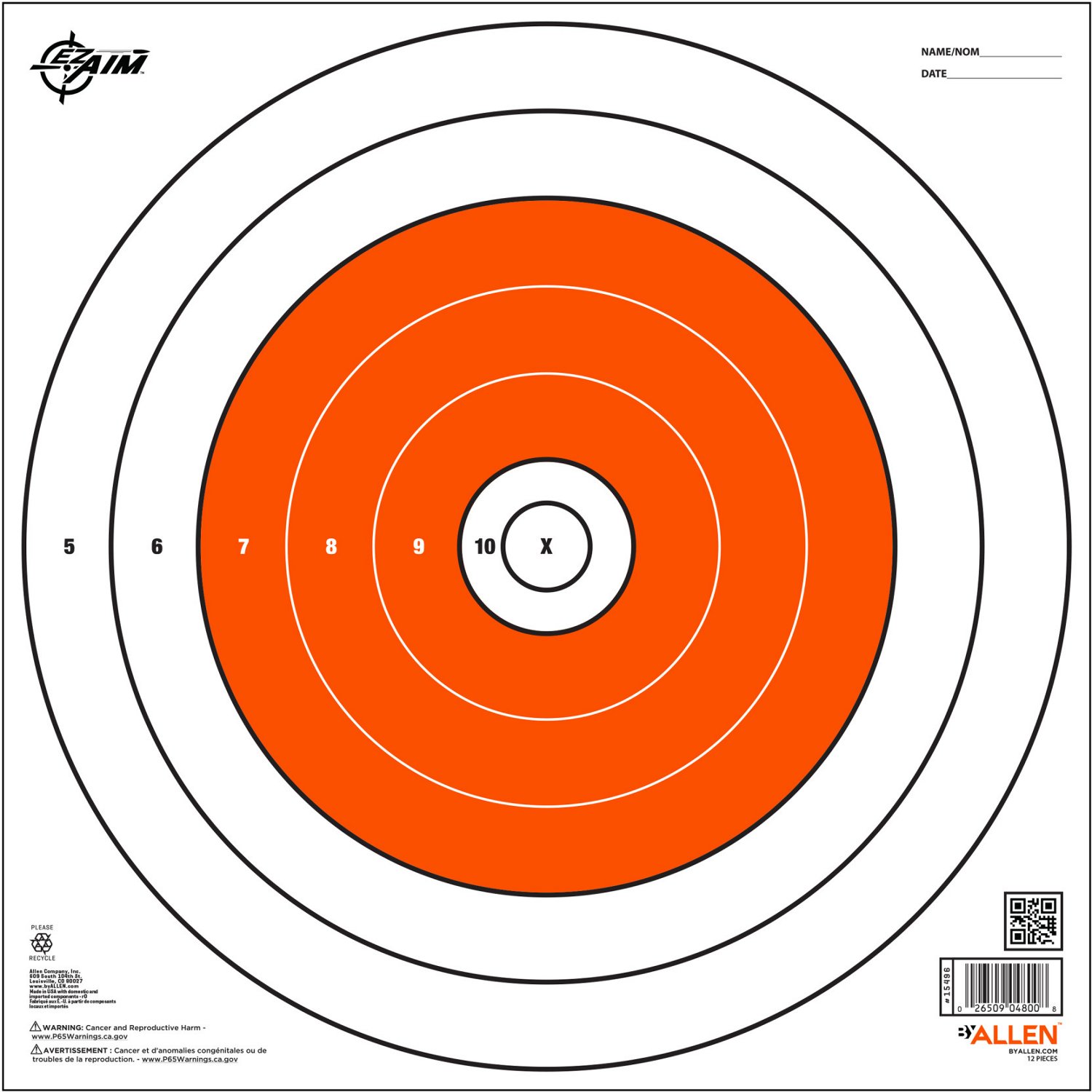 Allen Company EZ Aim 12 in Square Paper Shooting Targets 12-Pack                                                                 - view number 7