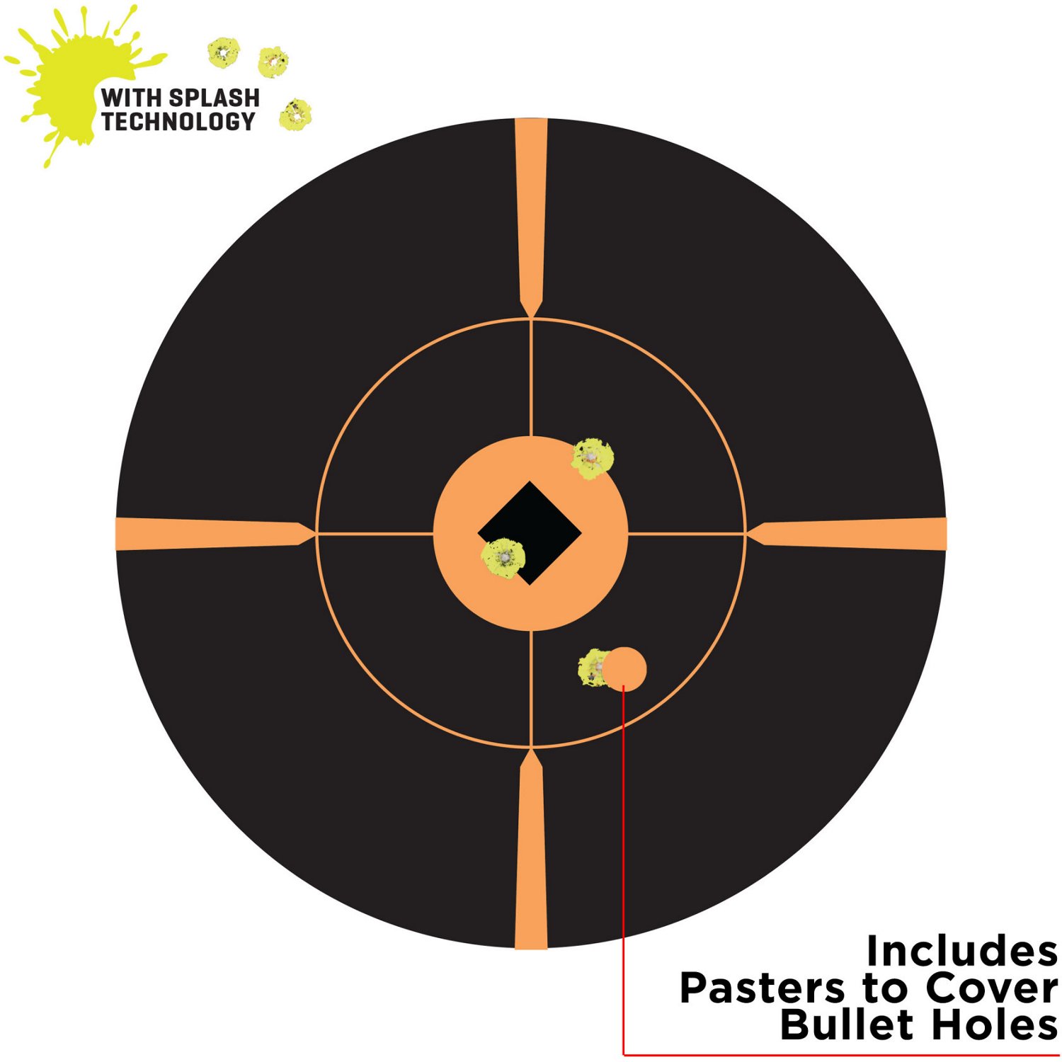 Allen Company EZ Aim 12 in W x 12 in H Adhesive Splash Reactive Paper Shooting Targets 5-Pack                                    - view number 4