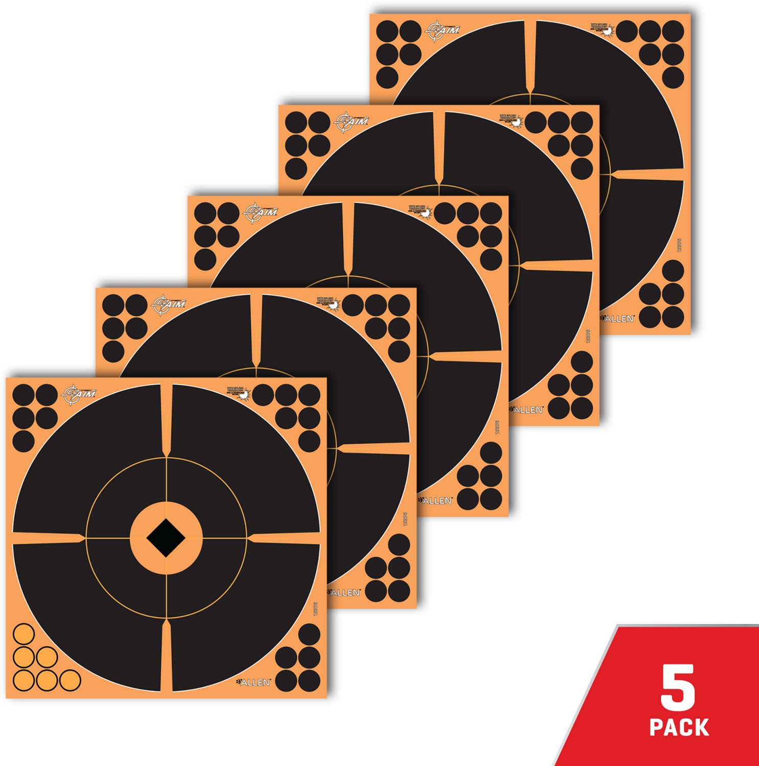 Allen Company EZ Aim 12 in W x 12 in H Adhesive Splash Reactive Paper Shooting Targets 5-Pack                                    - view number 8