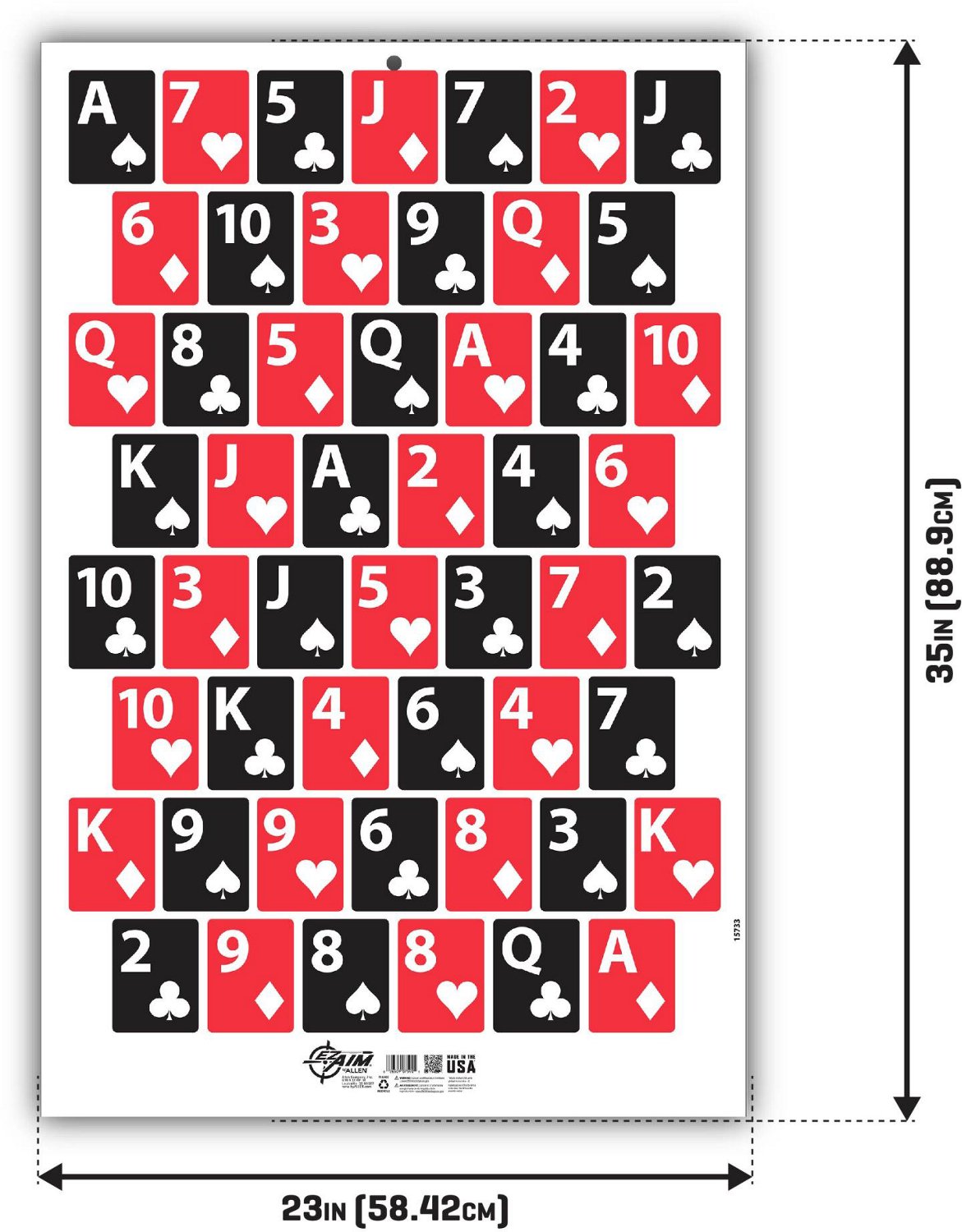 Allen Company EZ Aim Deck of Cards Shooting Target and Backer - view number 2