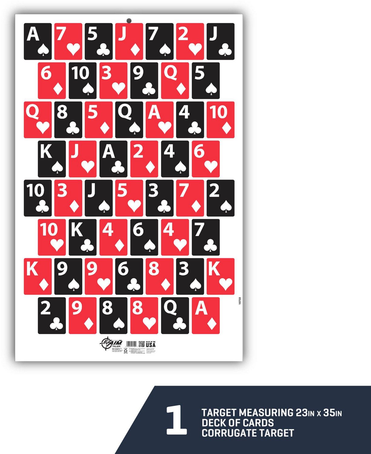 Allen Company EZ Aim Deck of Cards Shooting Target and Backer - view number 3