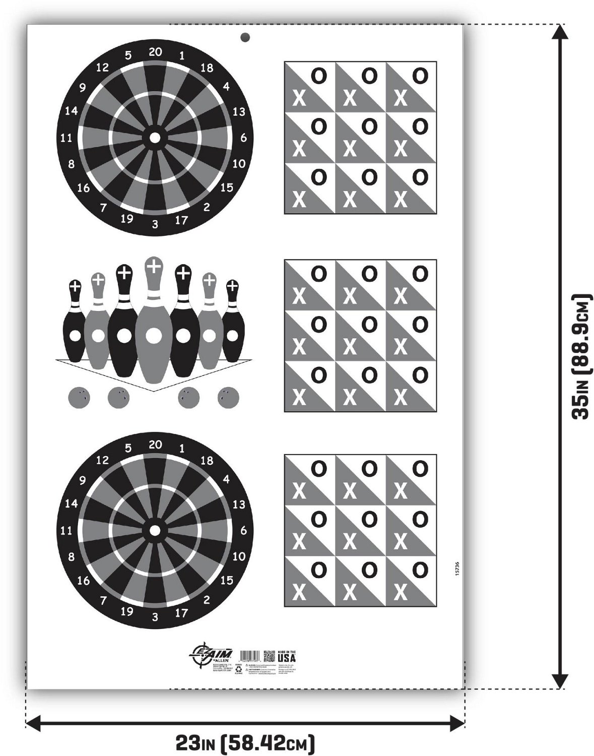 Allen Company EZ Aim Handgun Games Shooting Target and Backer - view number 2