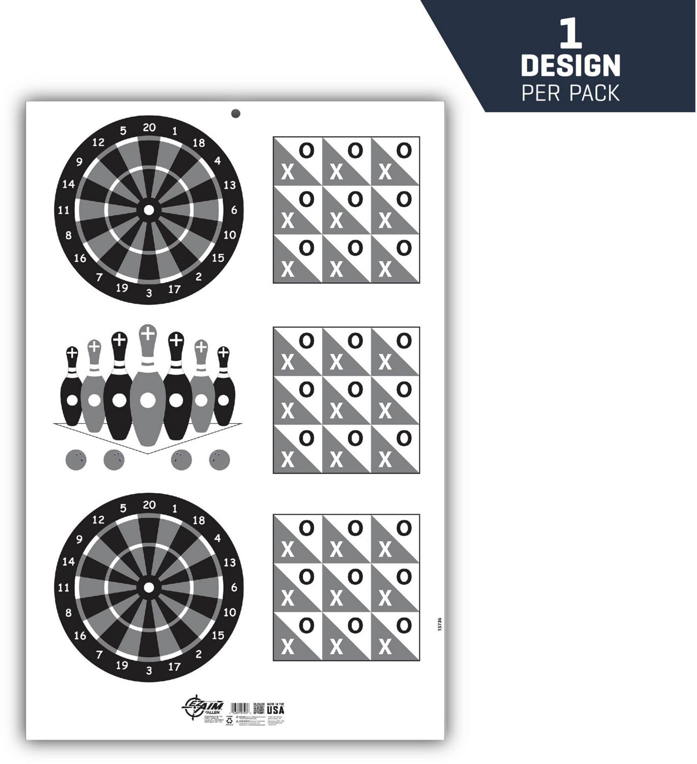 Allen Company EZ Aim Handgun Games Shooting Target and Backer - view number 7