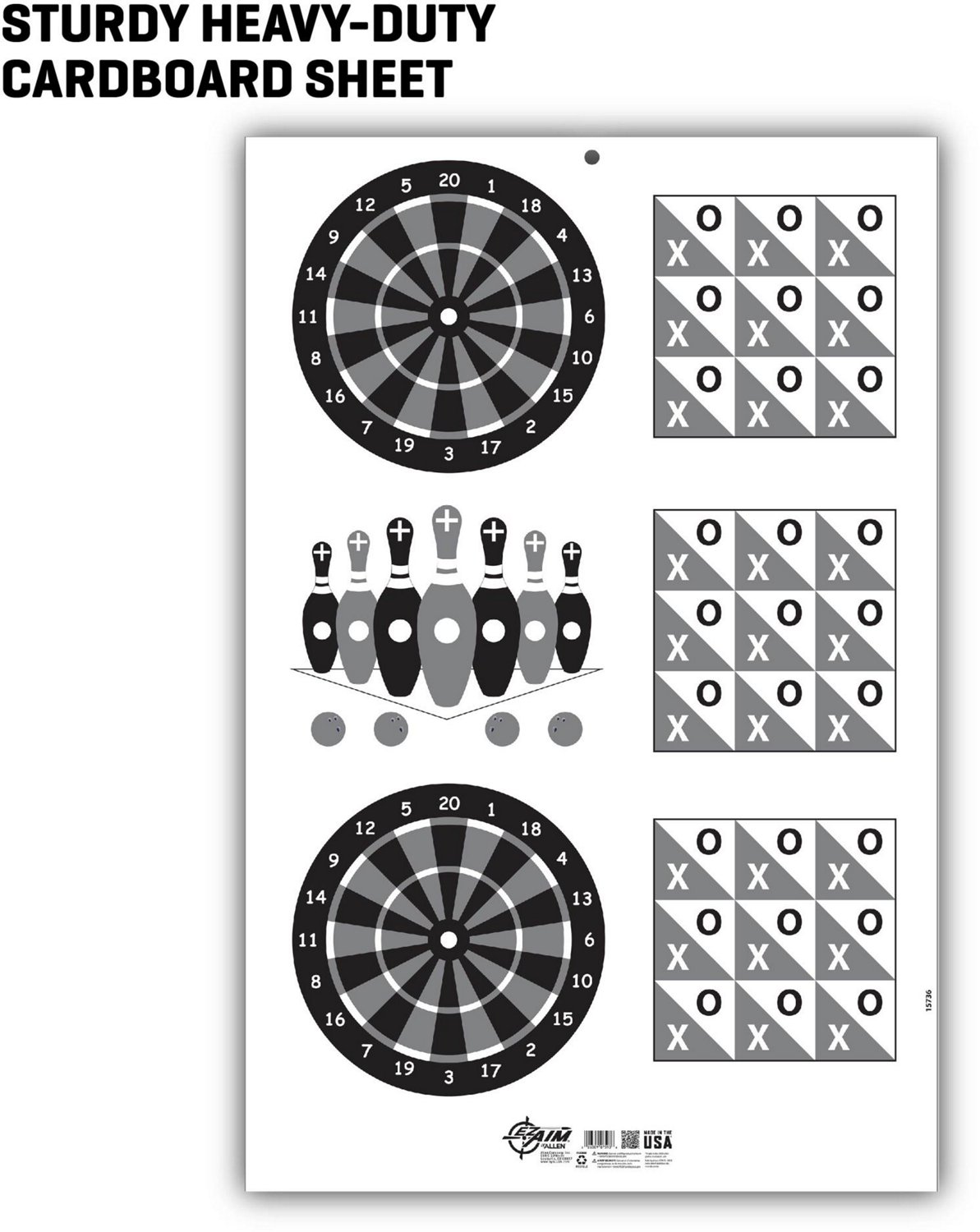 Allen Company EZ Aim Handgun Games Shooting Target and Backer - view number 8