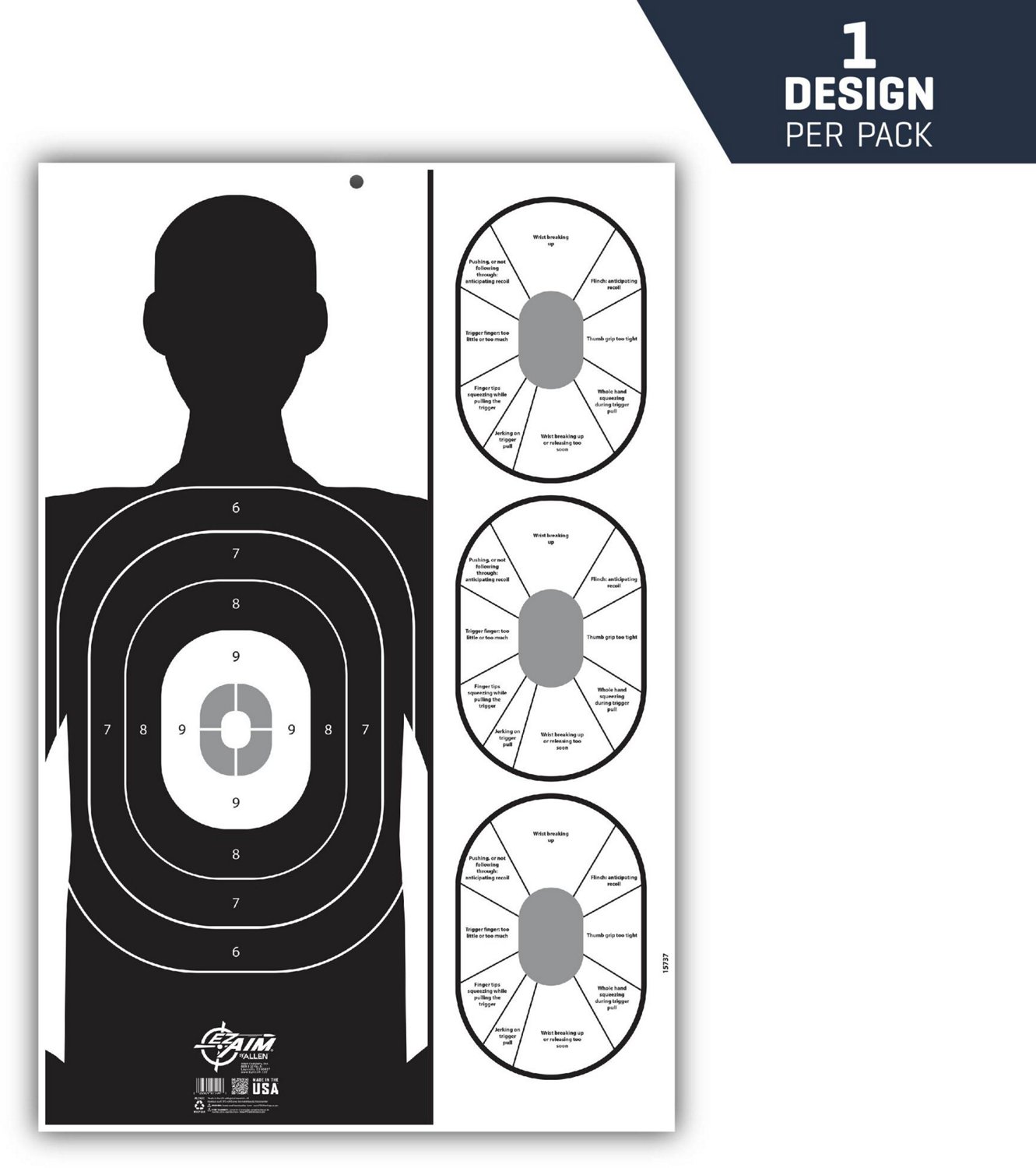 Allen Company EZ Aim Handgun Trainer Shooting Target and Backer  - view number 7
