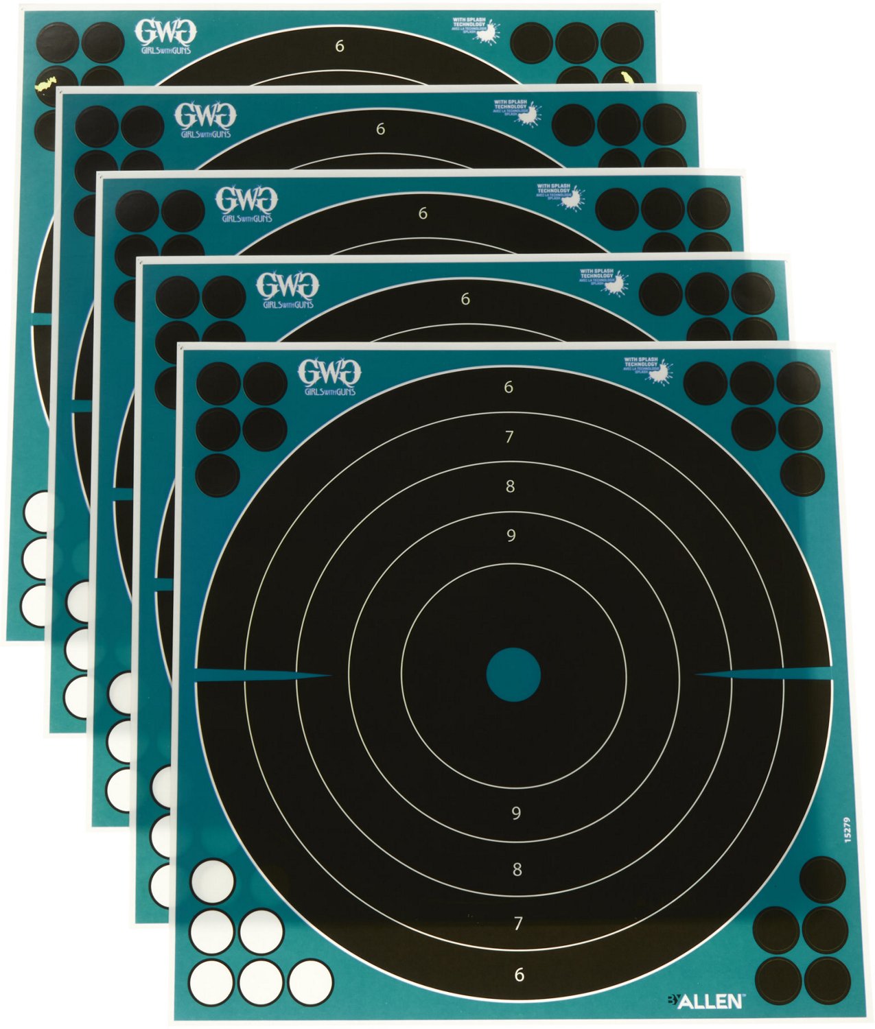 Girls With Guns 12 in W x 12 in H Adhesive Splash Reactive Paper Shooting Targets 5-Pack - view number 7