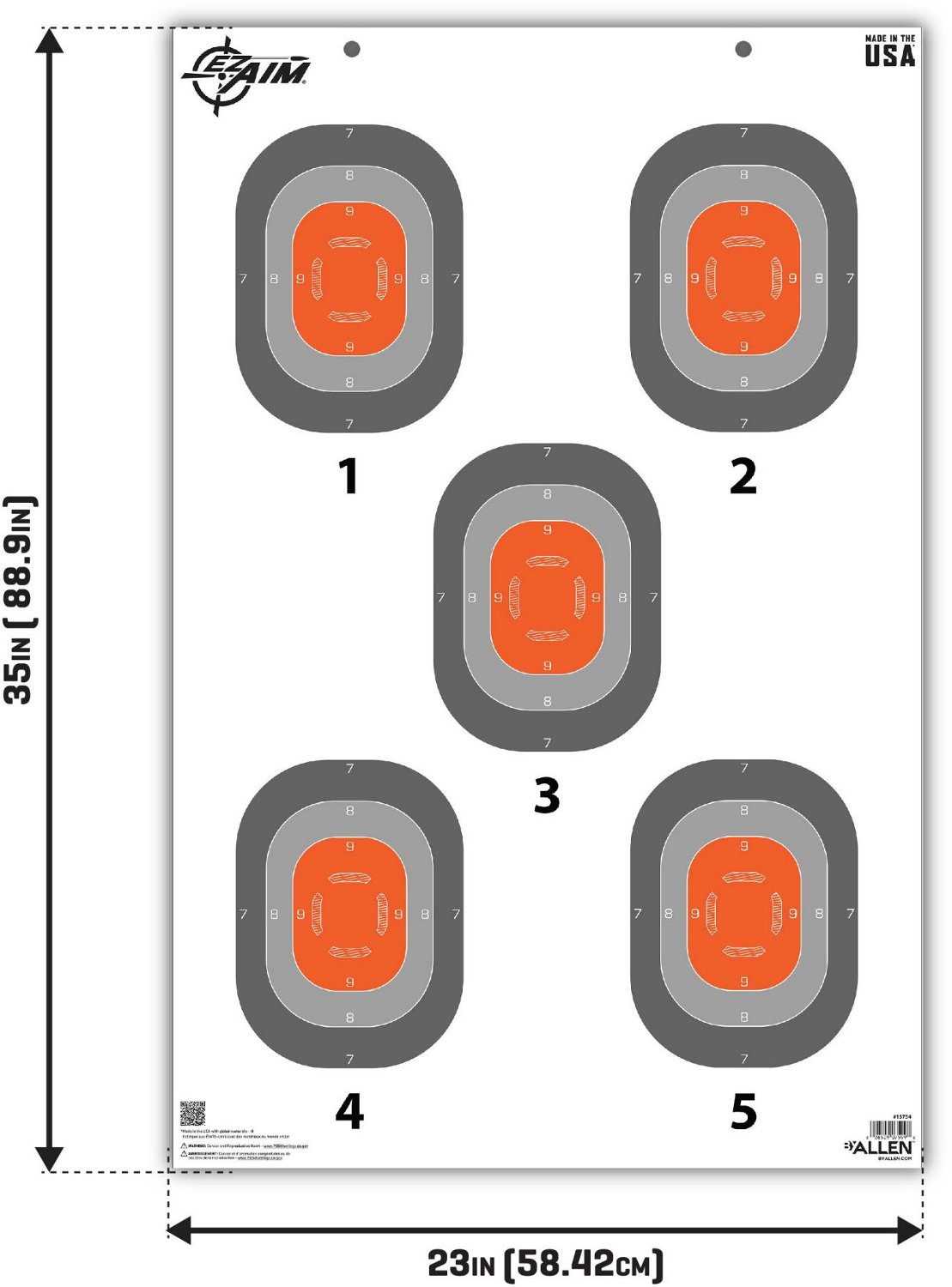 Allen Company EZ Aim 5-Spot Paper Targets 50-Pack                                                                                - view number 2