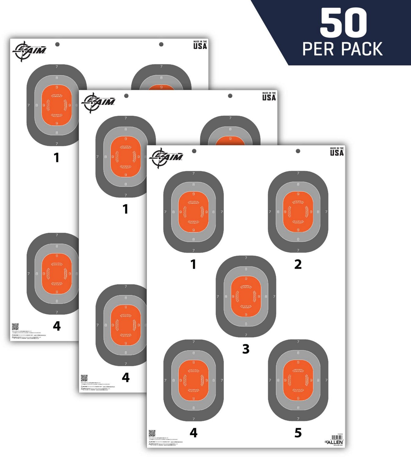 Allen Company EZ Aim 5-Spot Paper Targets 50-Pack                                                                                - view number 4