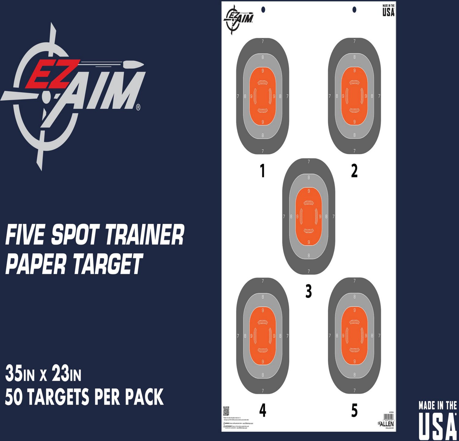 Allen Company EZ Aim 5-Spot Paper Targets 50-Pack                                                                                - view number 8