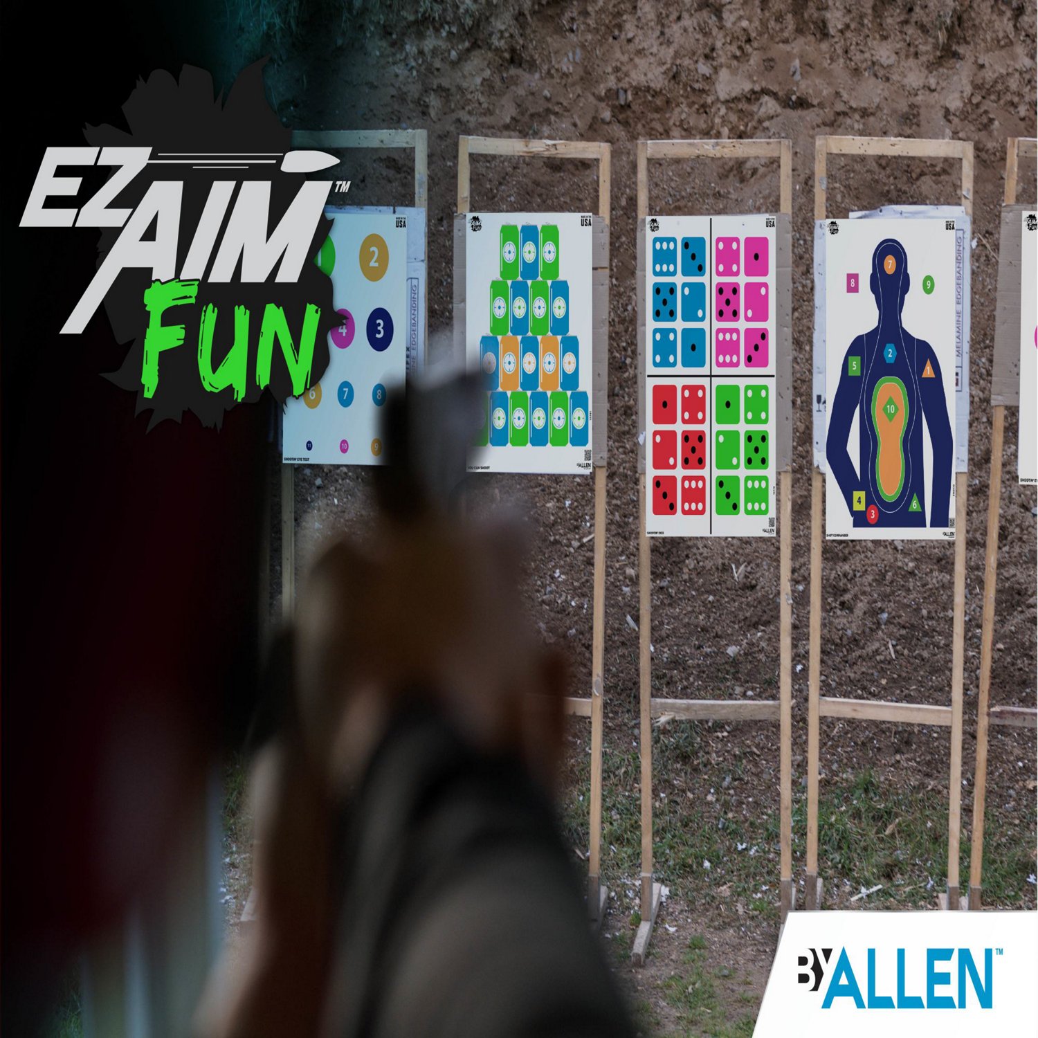 Allen Company EZ Aim FUN Shootin' Eye Test Paper Shooting Targets 4-Pack                                                         - view number 7