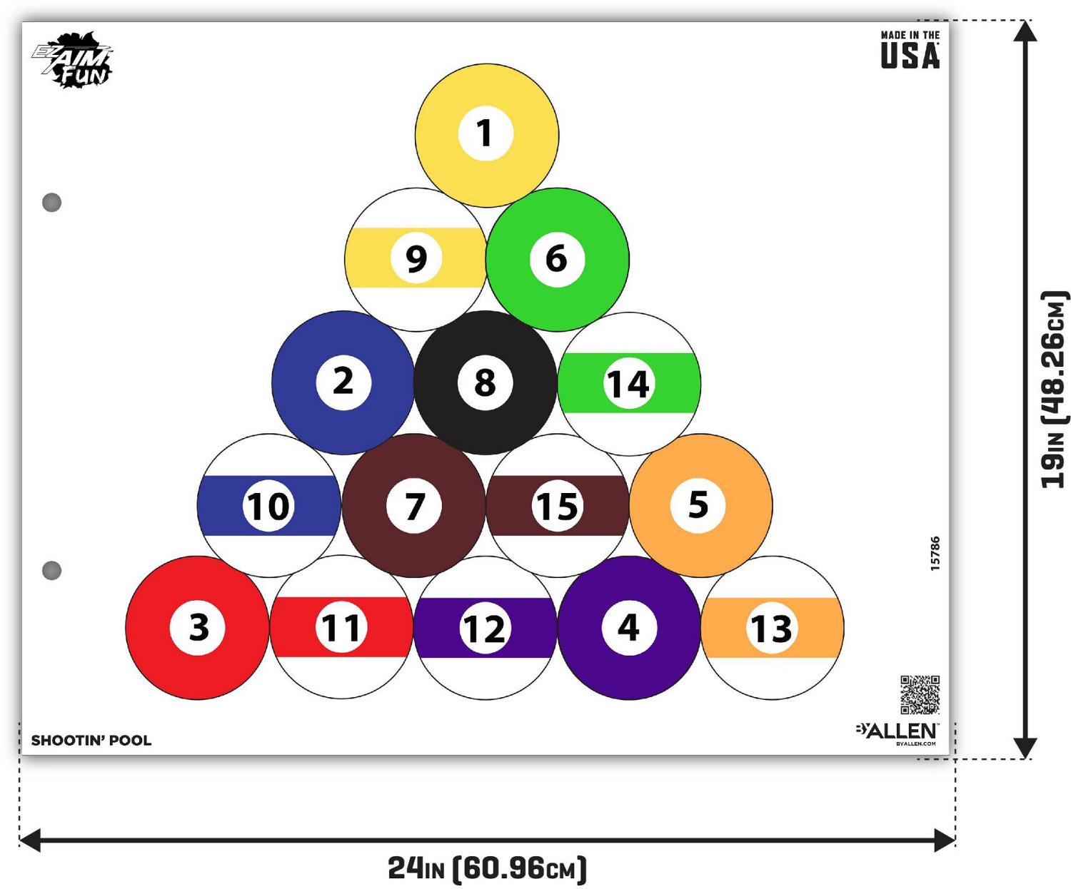 Allen Company EZ Aim FUN Shootin' Pool Paper Shooting Targets 4-Pack                                                             - view number 2
