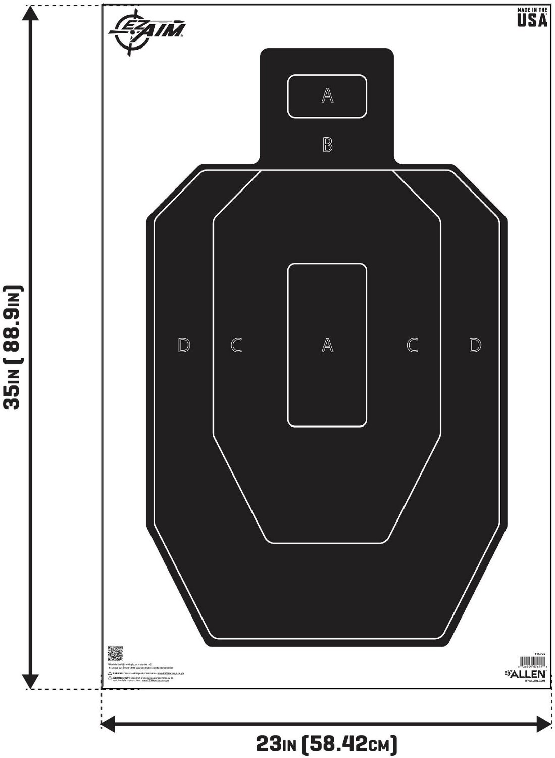 Allen Company EZ AIM IPSC Silhouette Targets 50-Pack - view number 2