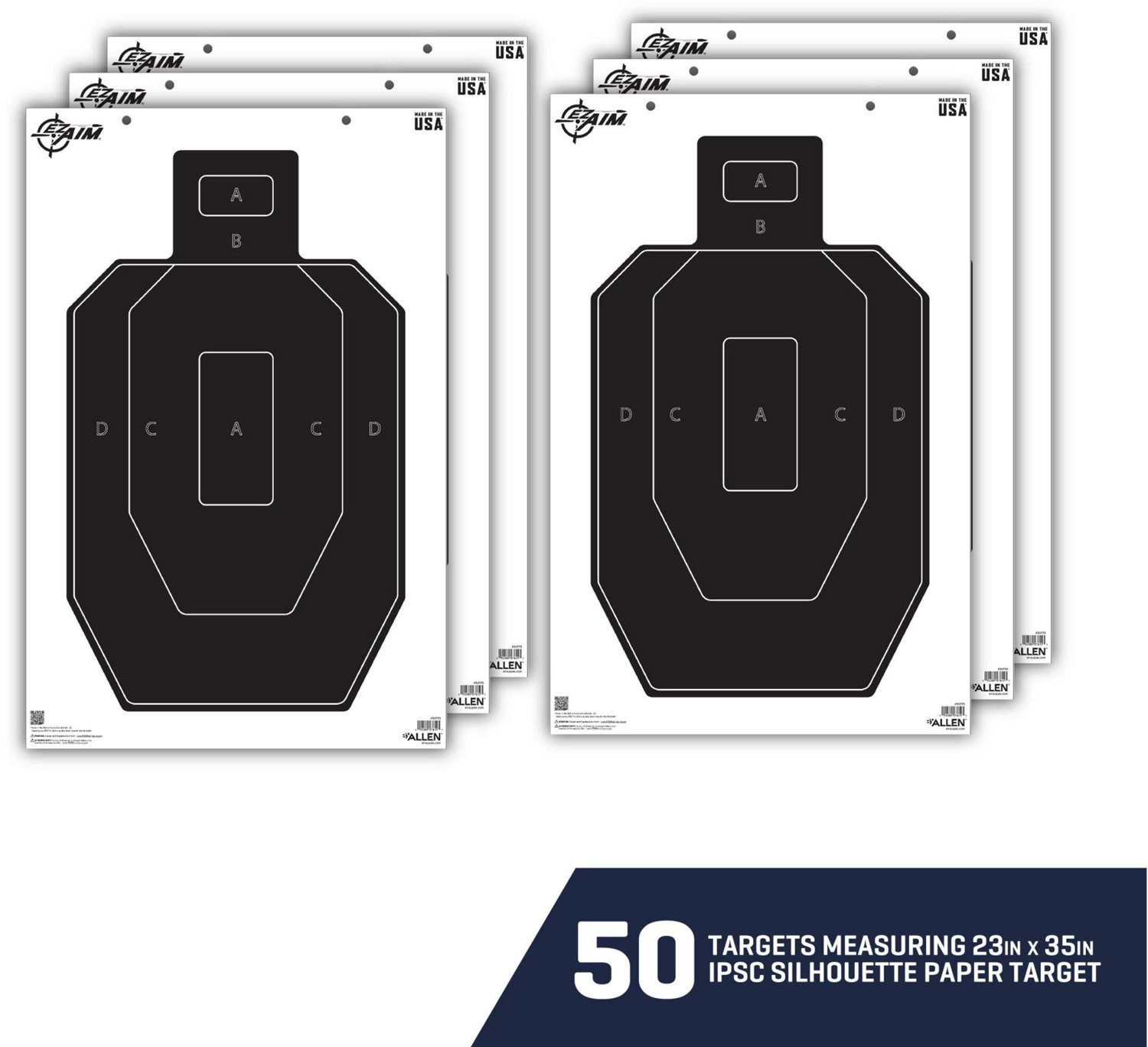 Allen Company EZ AIM IPSC Silhouette Targets 50-Pack - view number 3