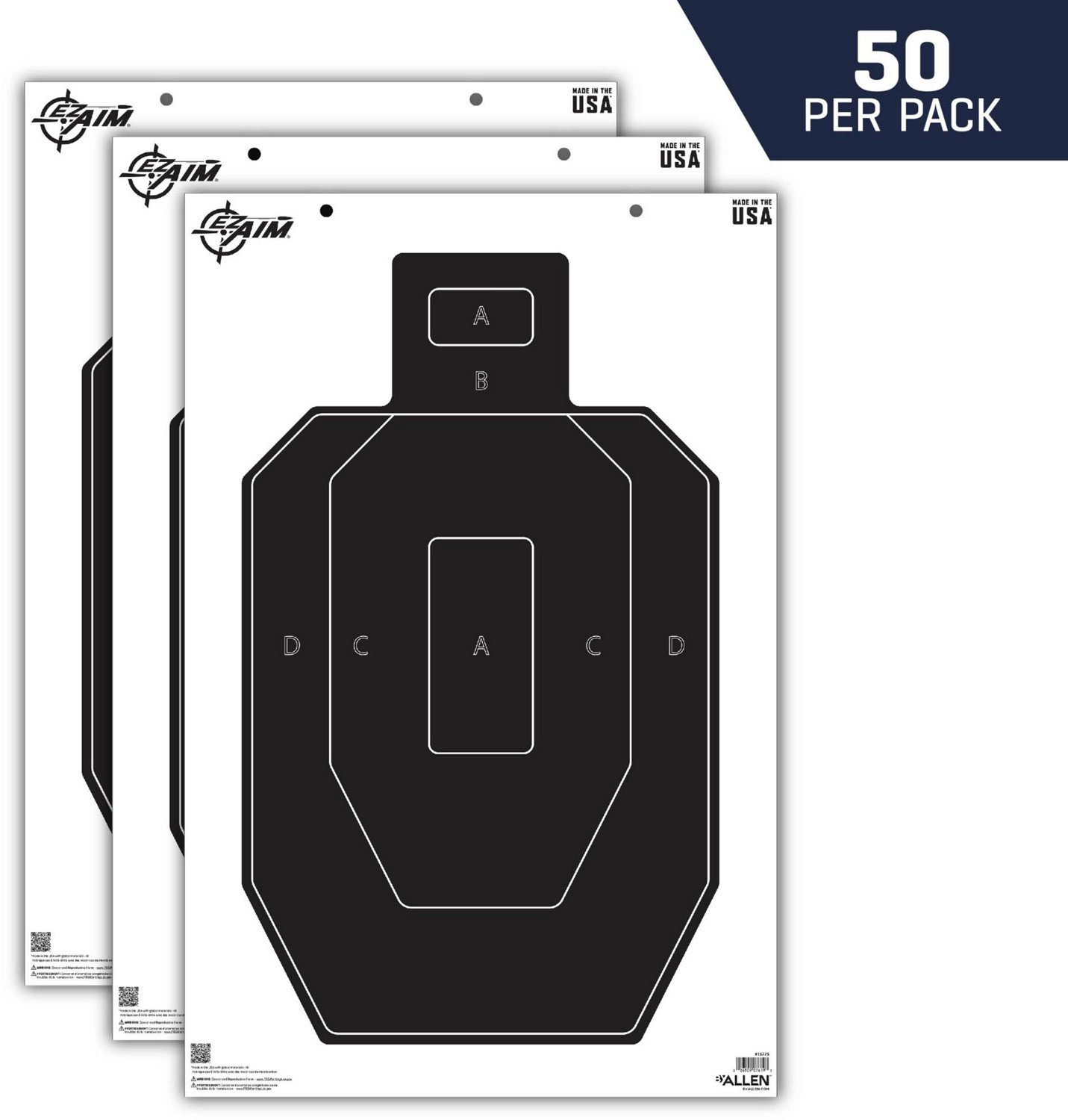 Allen Company EZ AIM IPSC Silhouette Targets 50-Pack - view number 4