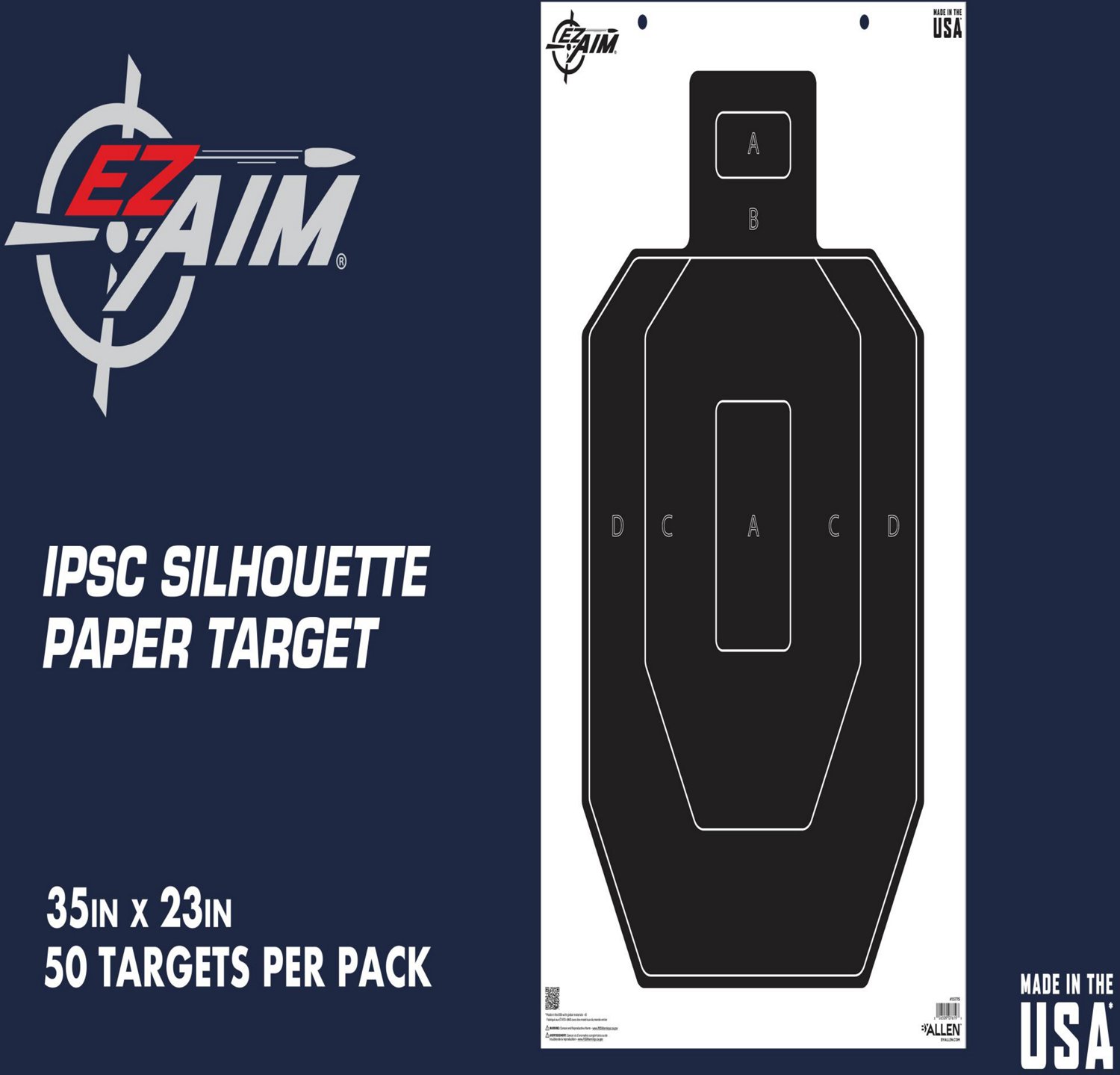 Allen Company EZ AIM IPSC Silhouette Targets 50-Pack - view number 8