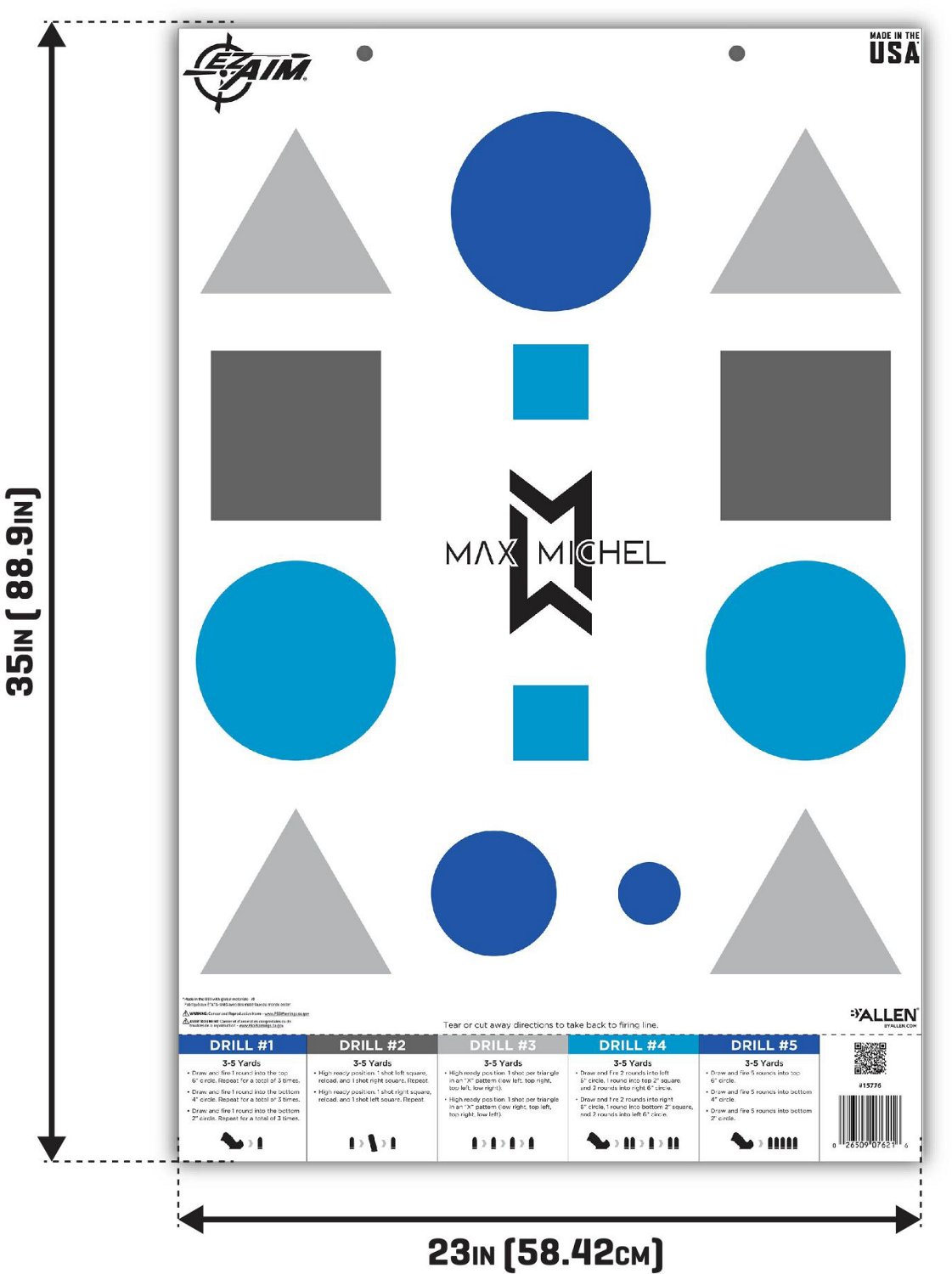 Allen Company EZ Aim Max Michel Course of Fire Training Targets 50-Pack - view number 2