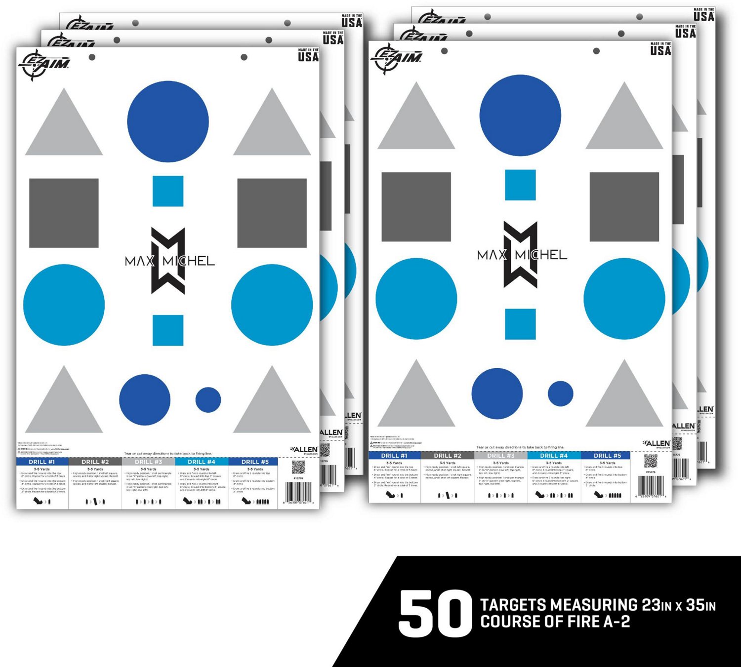Allen Company EZ Aim Max Michel Course of Fire Training Targets 50-Pack - view number 3