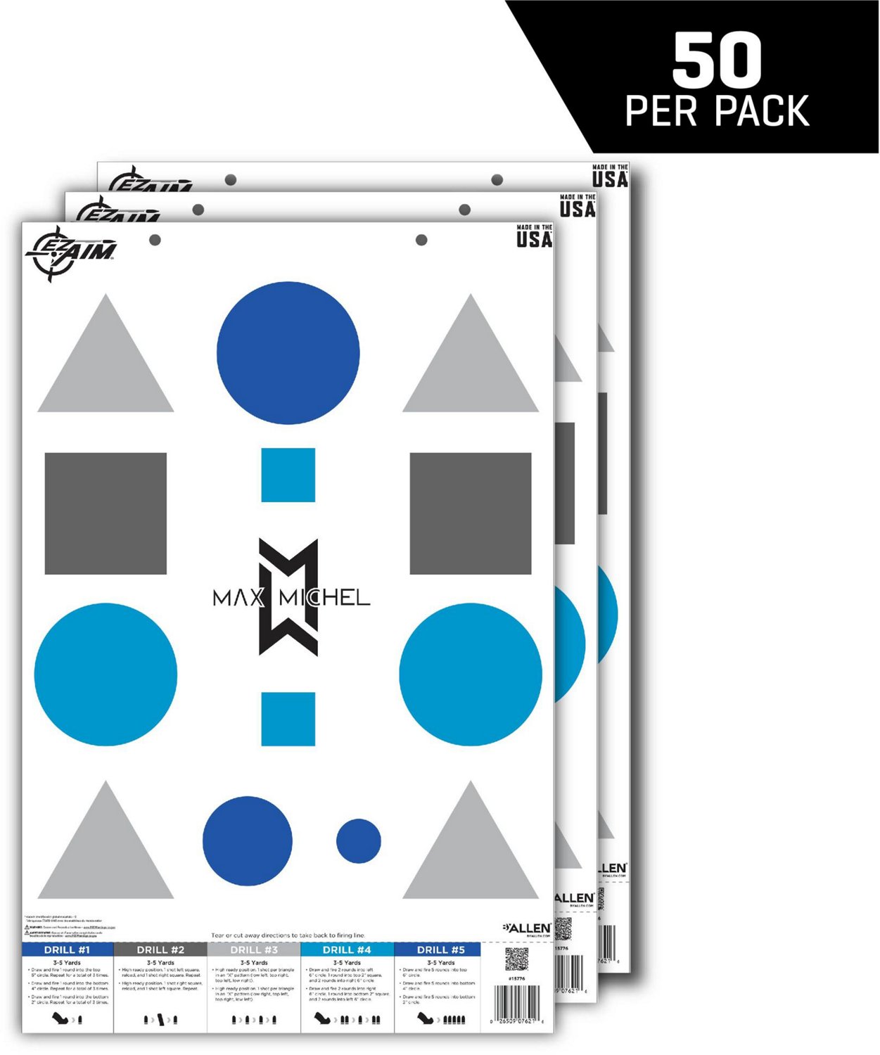 Allen Company EZ Aim Max Michel Course of Fire Training Targets 50-Pack - view number 4