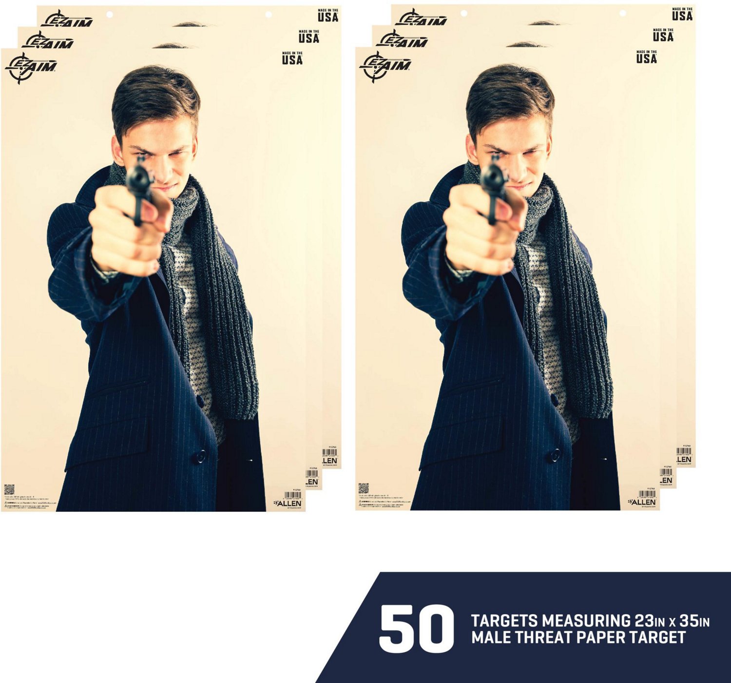 Allen Company EZ Aim Photo Real Male Threat Targets 50-Pack - view number 3