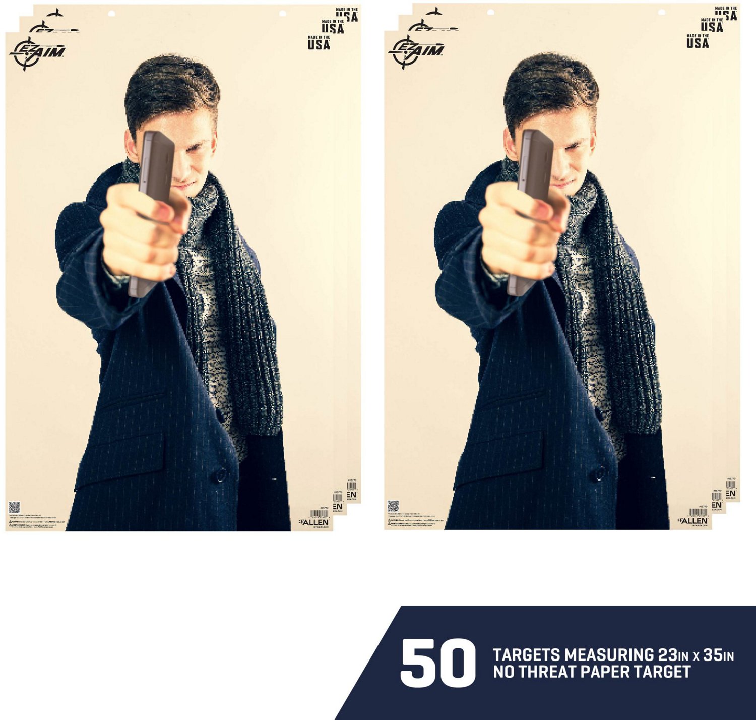 Allen Company EZ Aim Photo Realistic Male No Threat Targets 50-Pack - view number 3