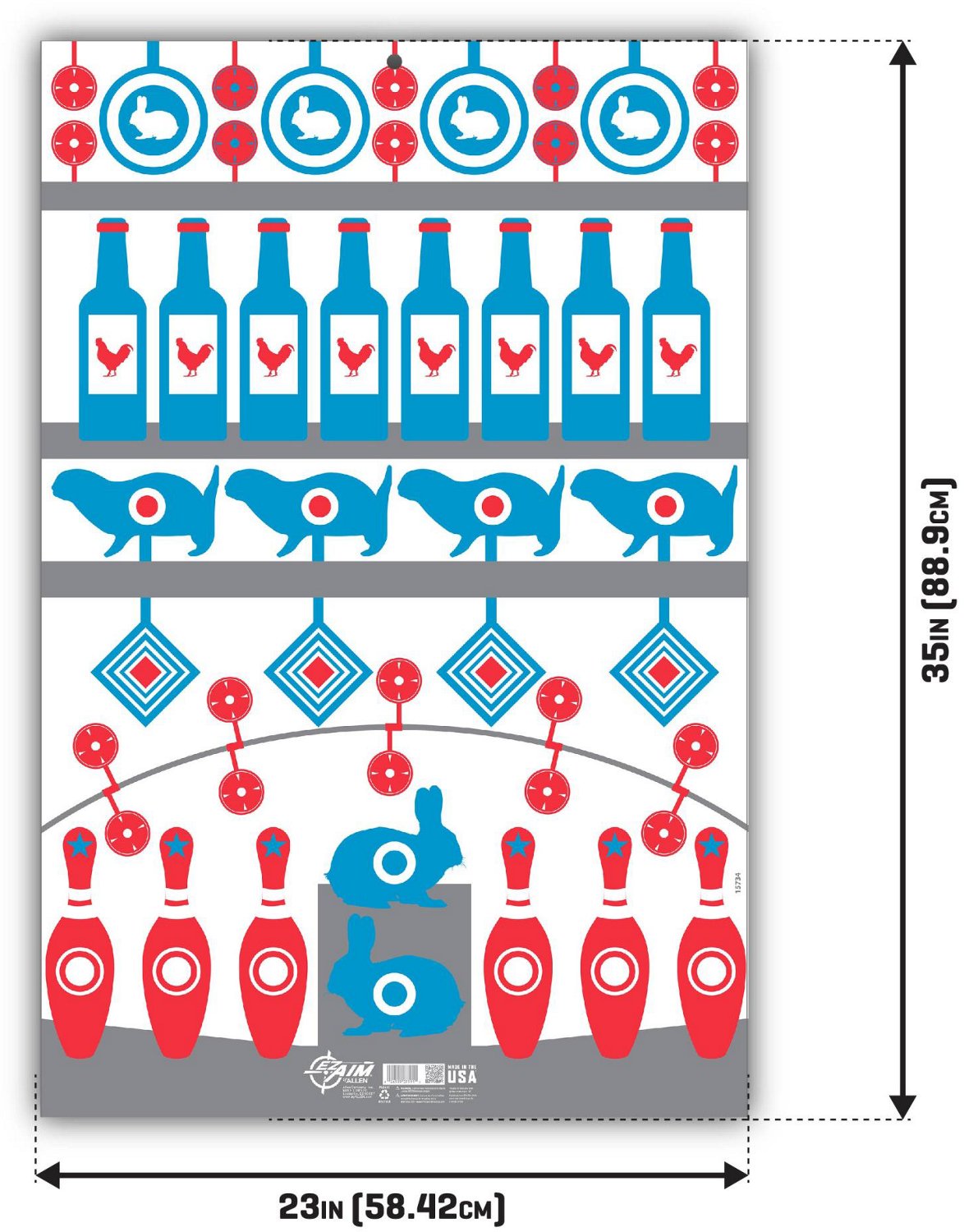 Allen Company EZ Aim Shooting Gallery Paper Shooting Target and Backer - view number 2