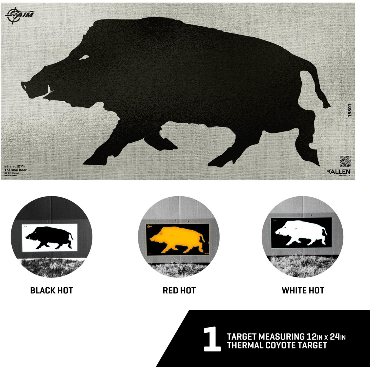 Allen Company EZ Aim Thermal ID Boar Paper Target - view number 3