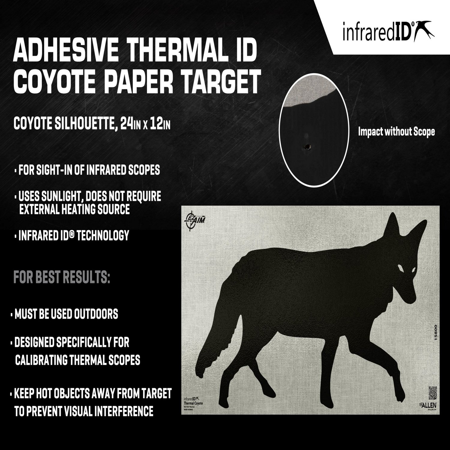 Allen Company EZ Aim Thermal ID Coyote Paper Target