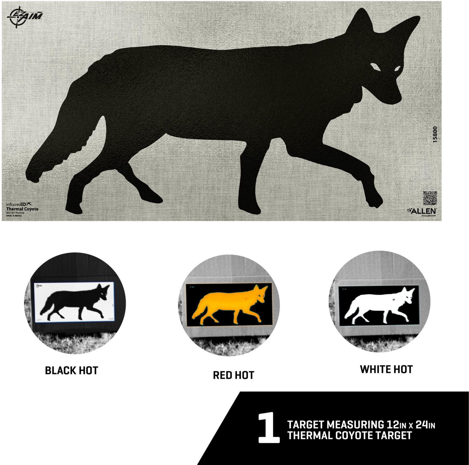 Allen Company EZ Aim Thermal ID Coyote Paper Target - view number 3