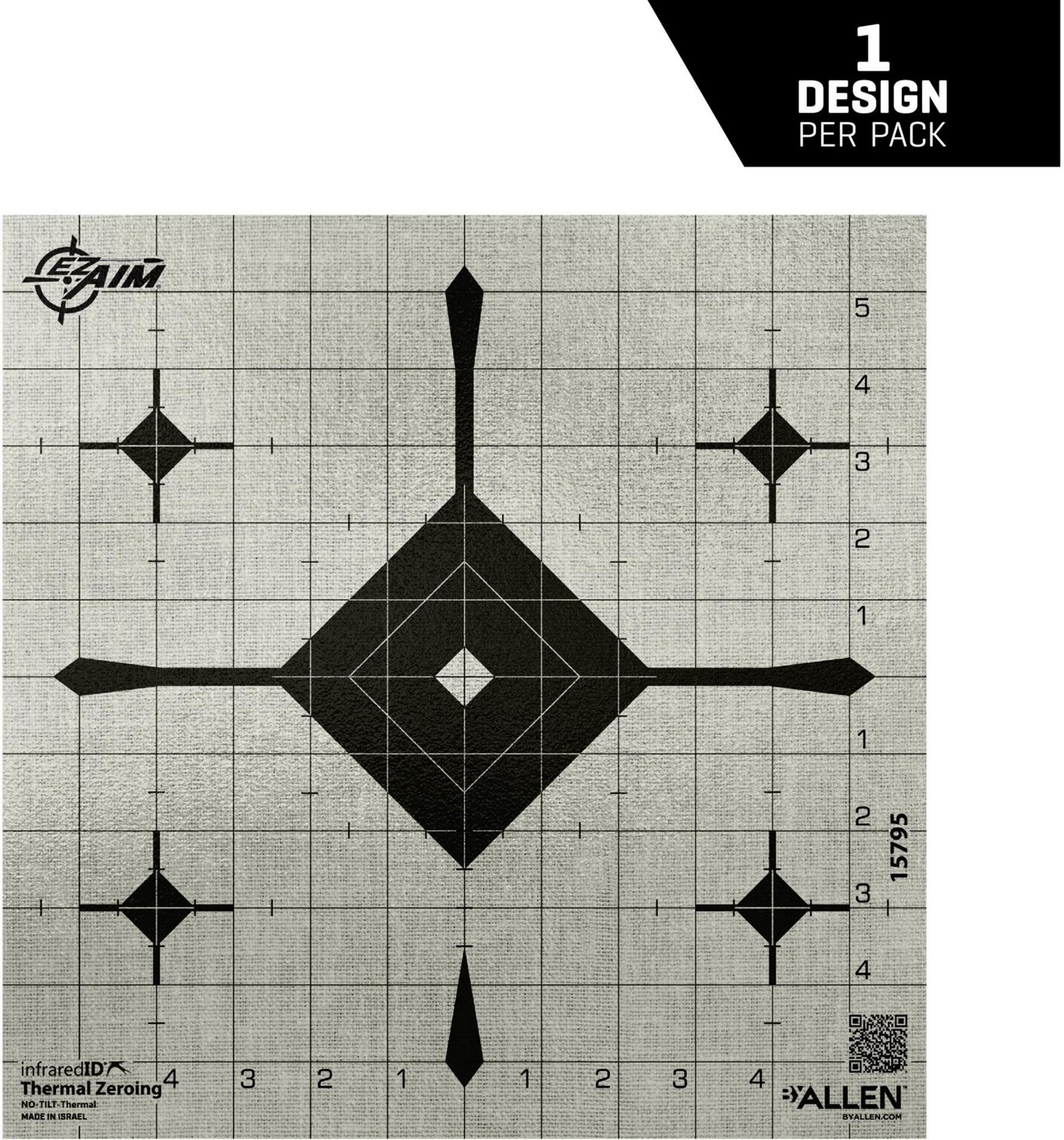 Allen Company EZ Aim Thermal ID Grid Bullseye Paper Target