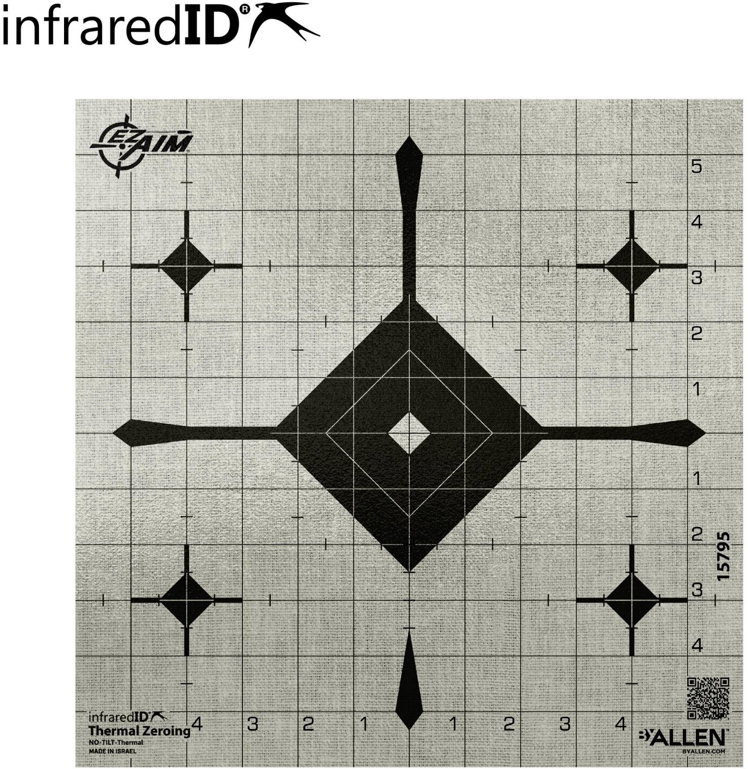 Allen Company EZ Aim Thermal ID Grid Bullseye Paper Target