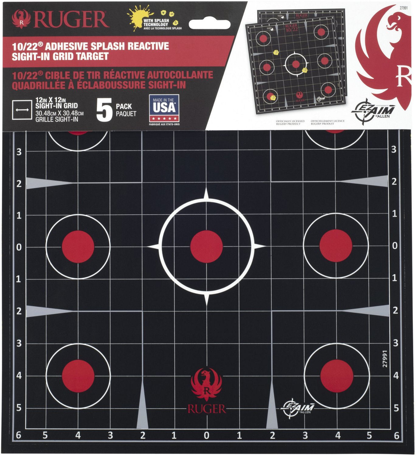 Allen Company Ruger 10/22 Splash Reactive Adhesive Paper Targets 5-Pack - view number 6
